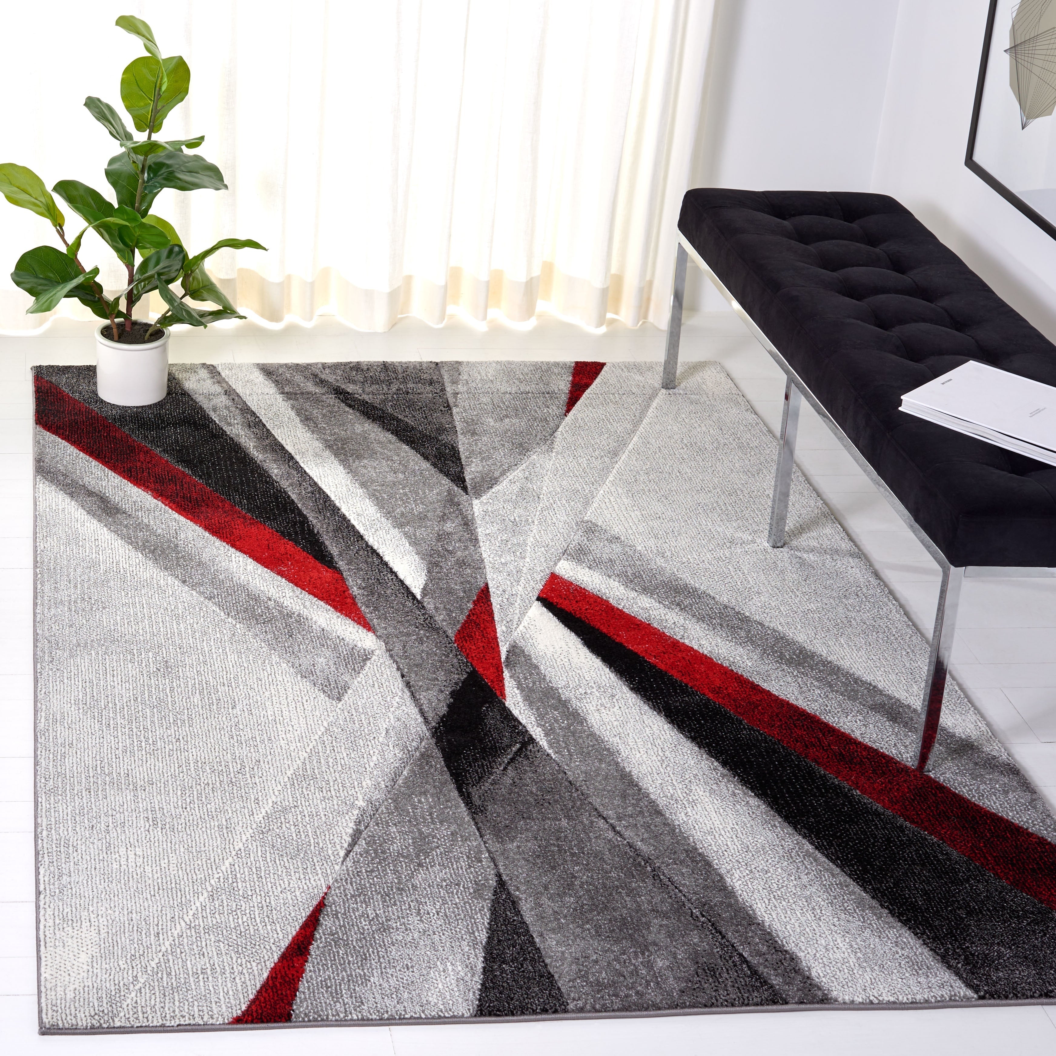 Tapis abstrait moderne du milieu du siècle SAFAVIEH Hollywood Takae