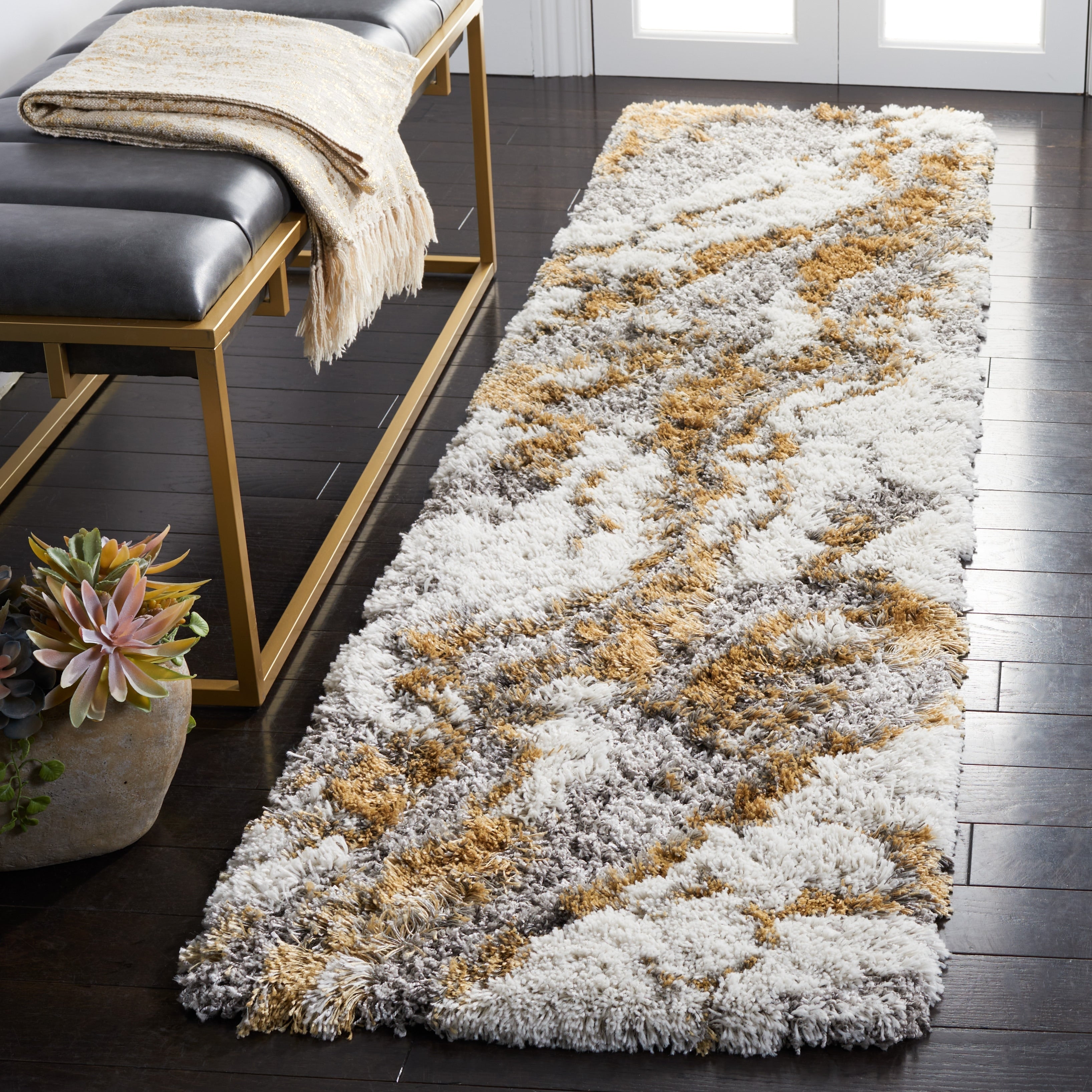 Tapis SAFAVIEH Horizon Shag Remona de 2,6 pouces d'épaisseur