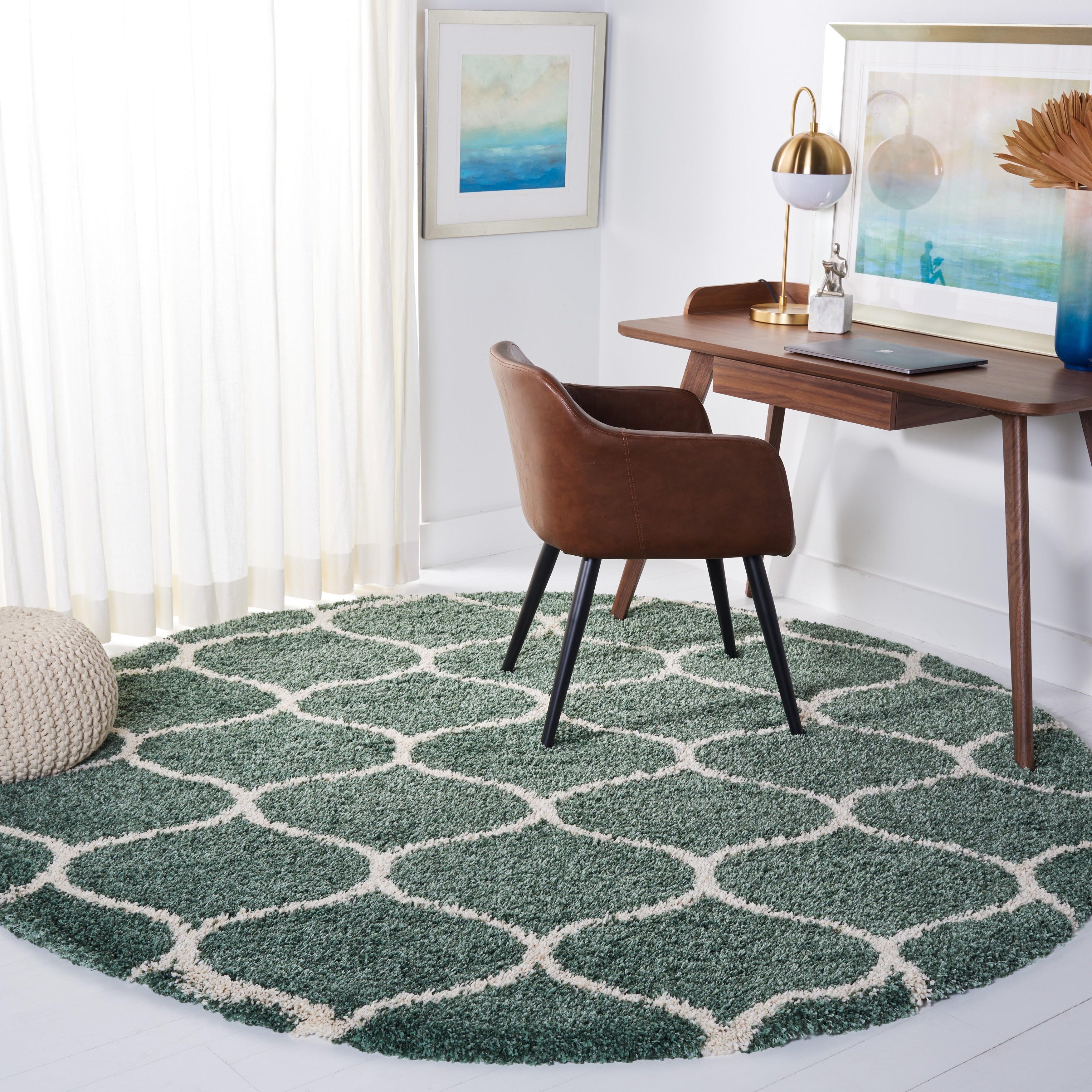 Tapis SAFAVIEH Hudson Shag Pushpa Trellis de 2 pouces d'épaisseur