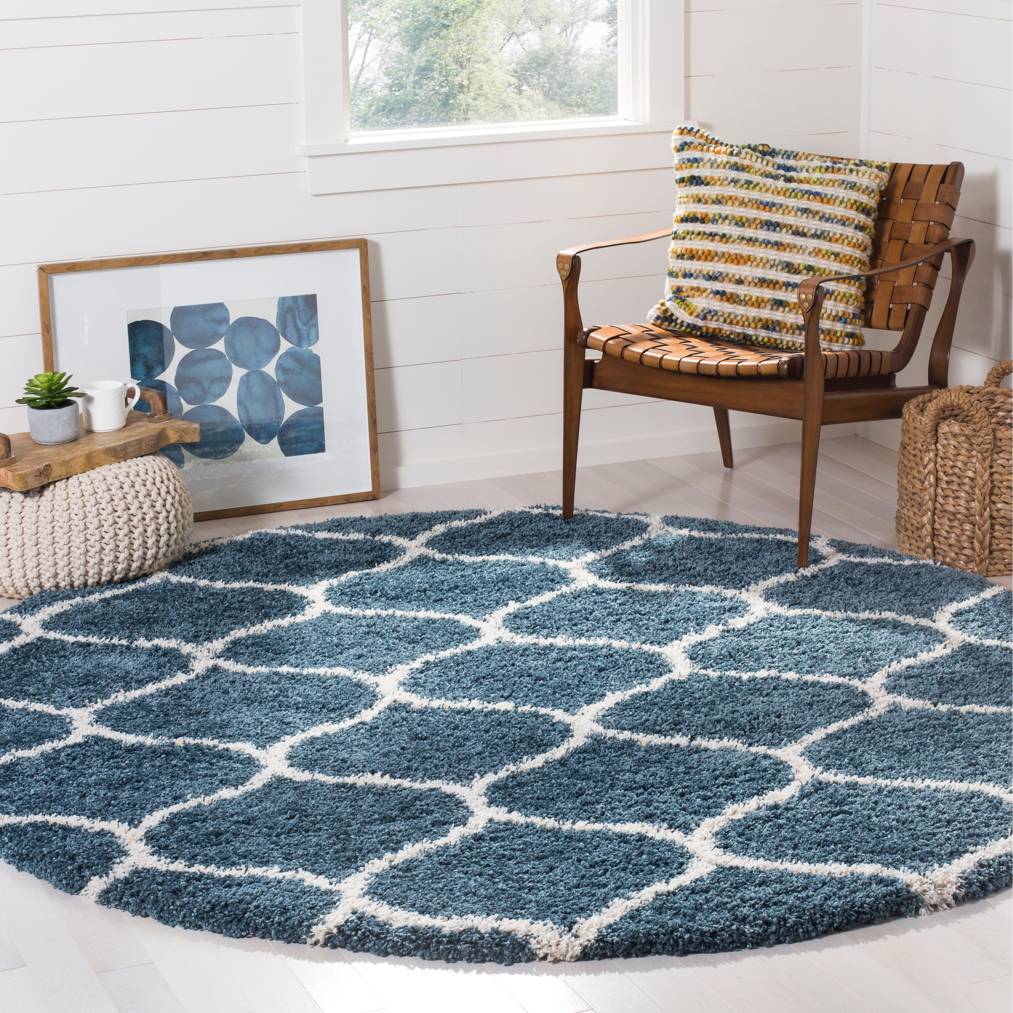 Tapis SAFAVIEH Hudson Shag Pushpa Trellis de 2 pouces d'épaisseur