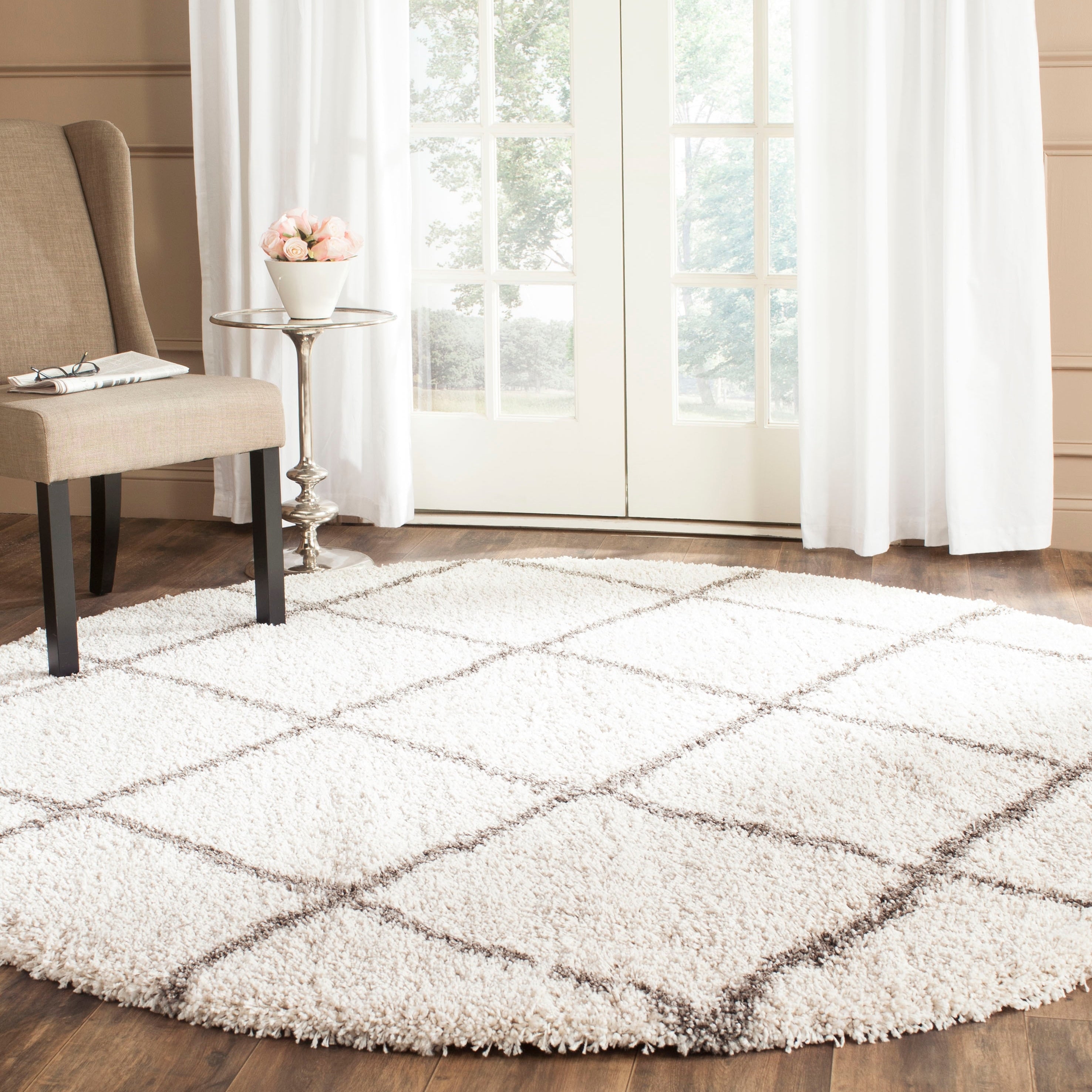 Tapis SAFAVIEH Hudson Shag Raili Diamond Treillis de 2 pouces d'épaisseur