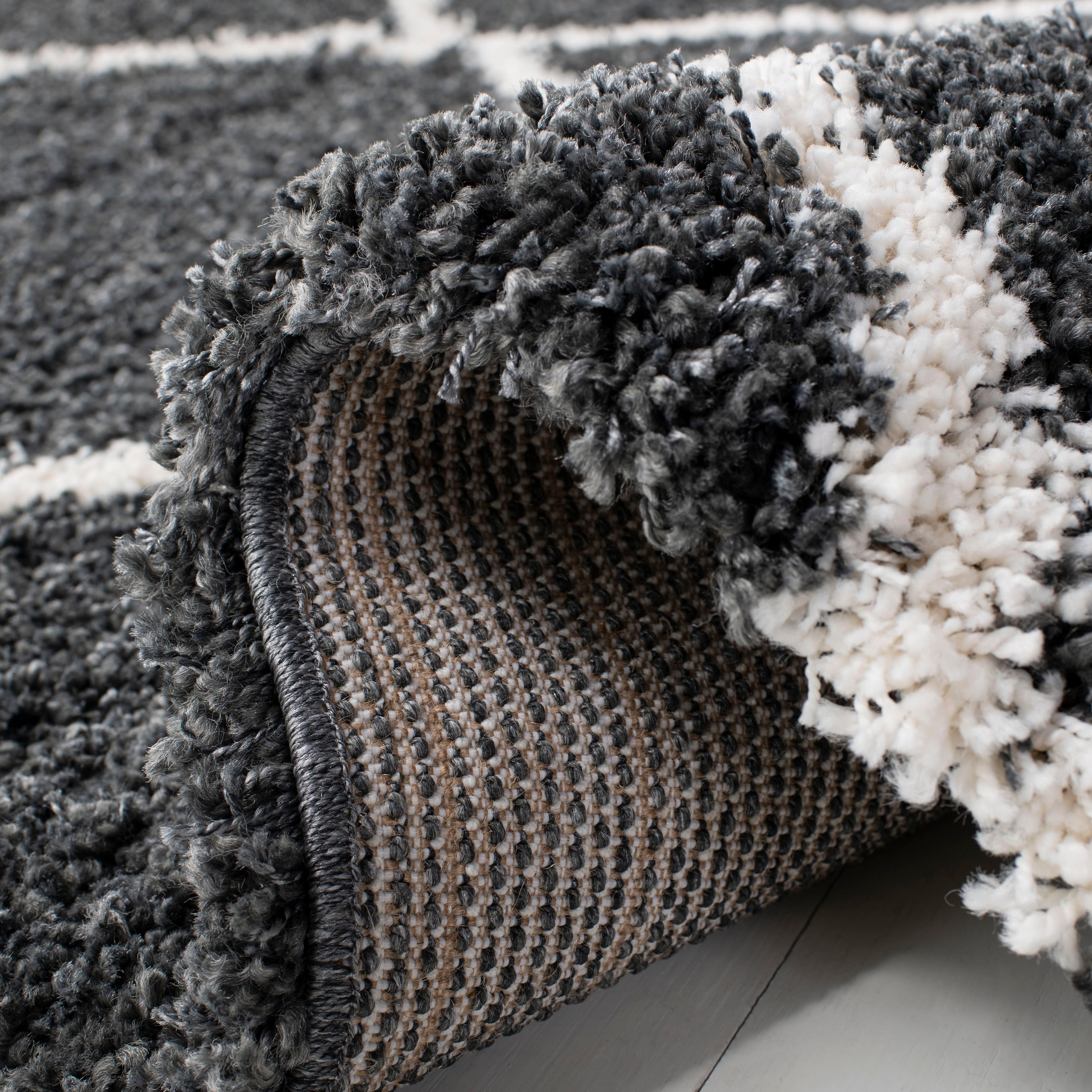 Tapis SAFAVIEH Hudson Shag Raili Diamond Treillis de 2 pouces d'épaisseur