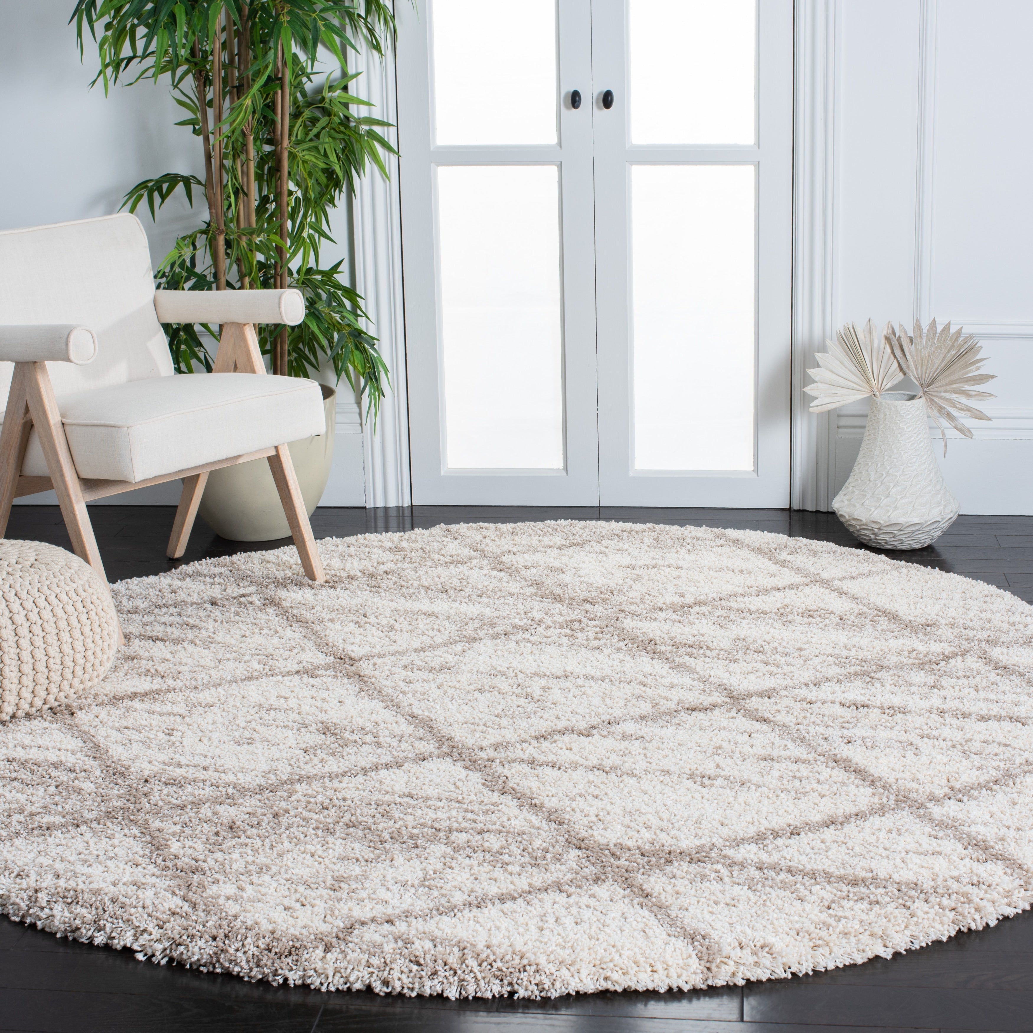 Tapis SAFAVIEH Hudson Shag Raili Diamond Treillis de 2 pouces d'épaisseur