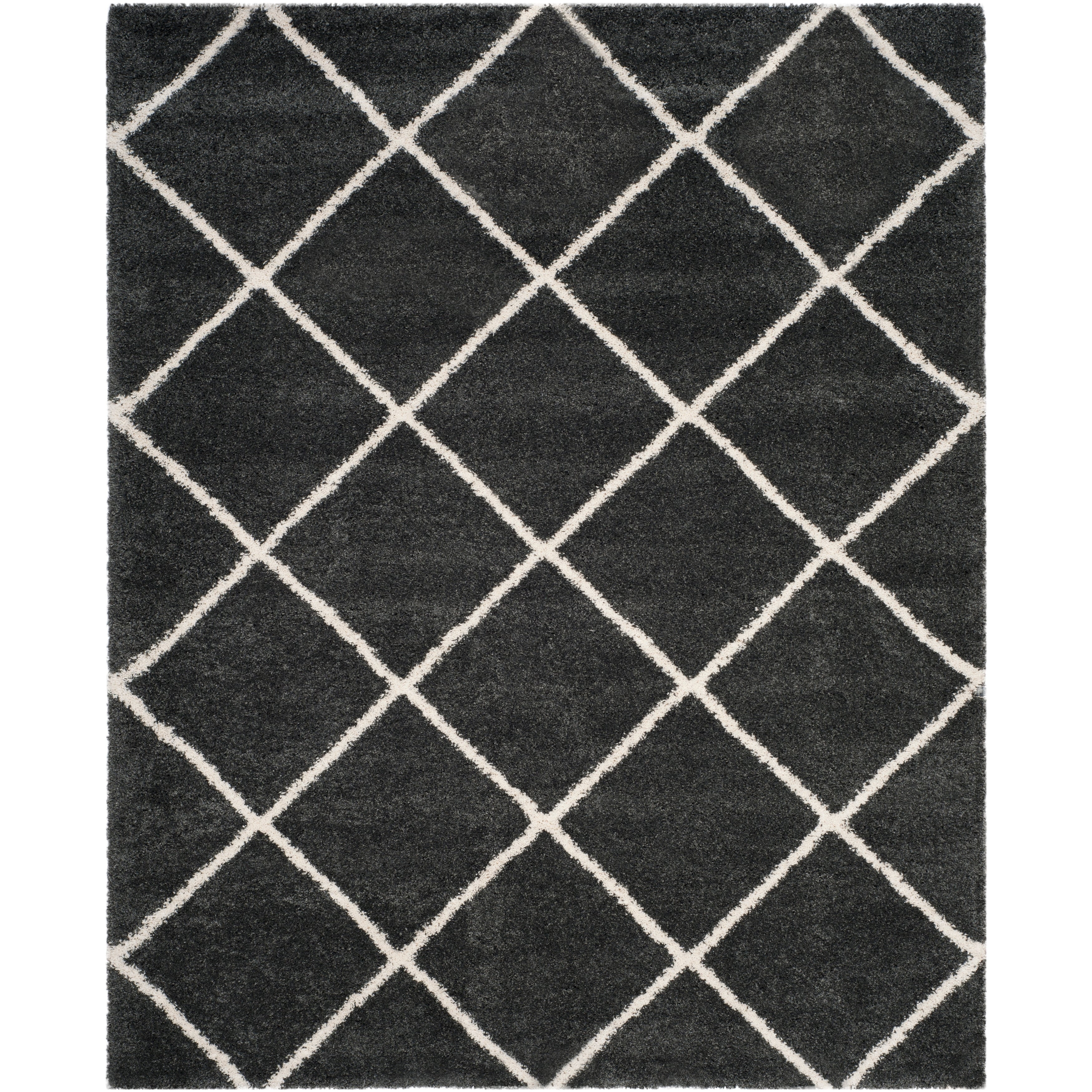 Tapis SAFAVIEH Hudson Shag Raili Diamond Treillis de 2 pouces d'épaisseur