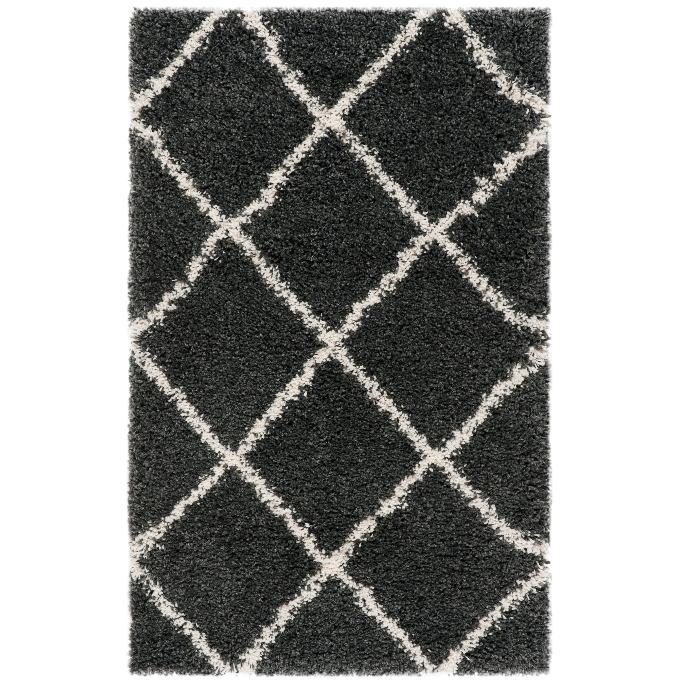 Tapis SAFAVIEH Hudson Shag Raili Diamond Treillis de 2 pouces d'épaisseur