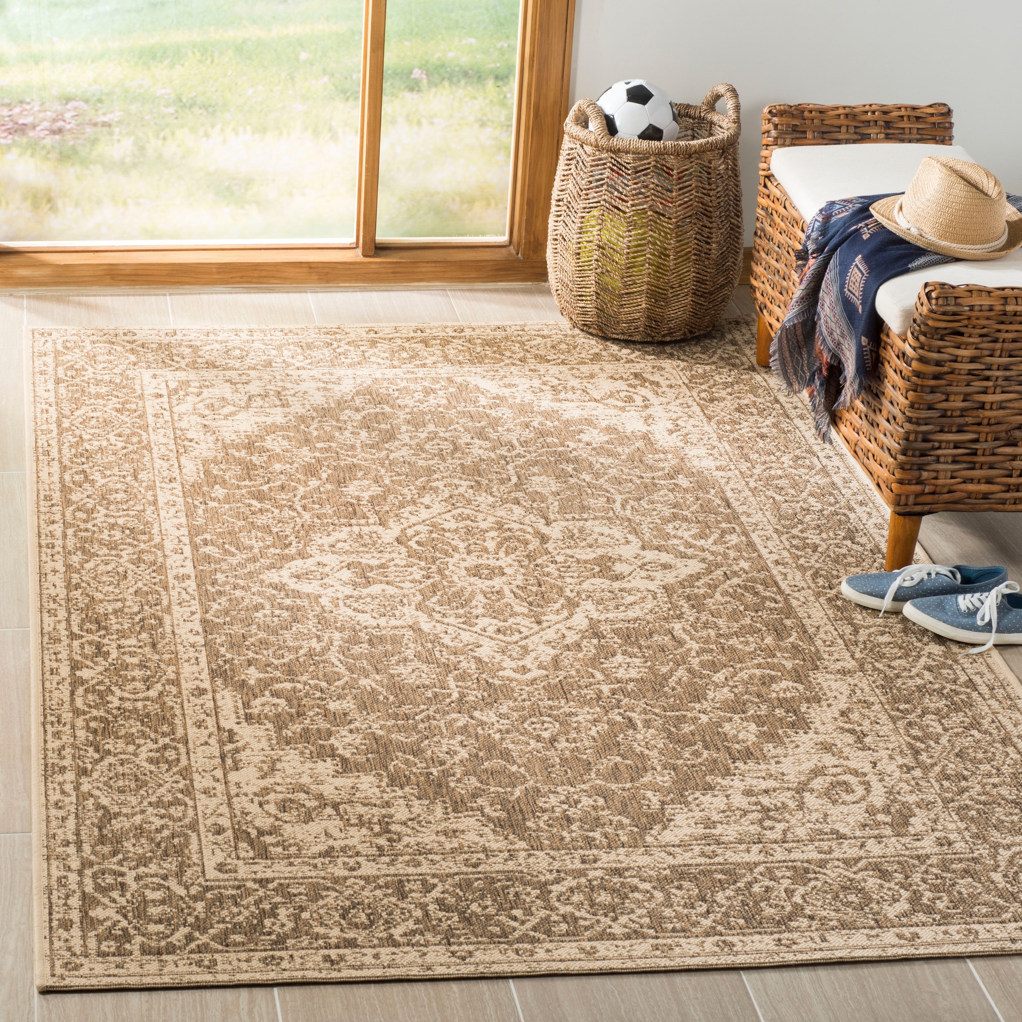 Tapis de jardin imperméable d'intérieur/extérieur SAFAVIEH Linden Louann