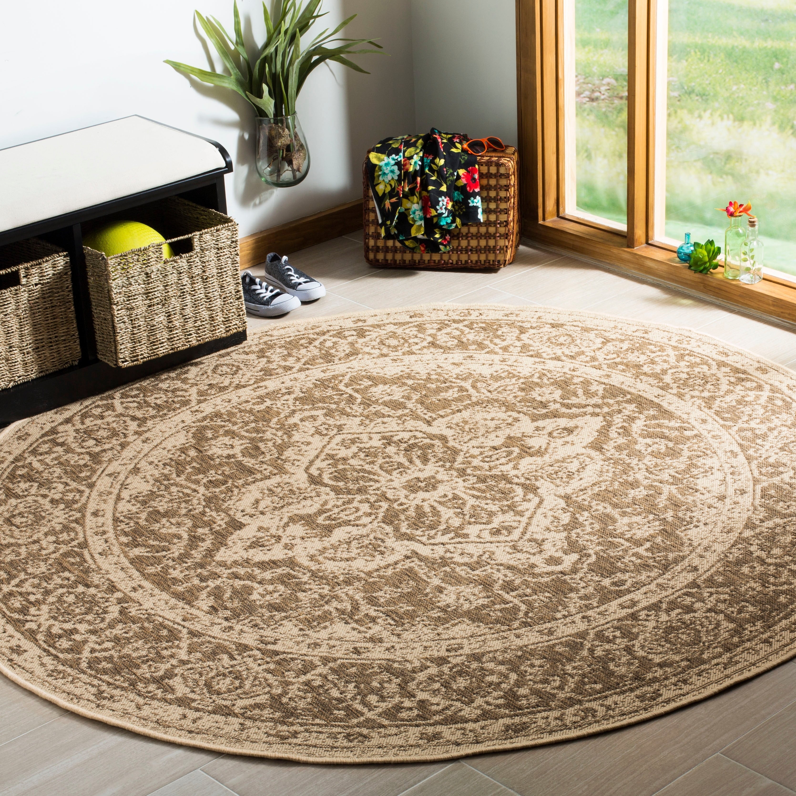 Tapis de jardin imperméable d'intérieur/extérieur SAFAVIEH Linden Louann