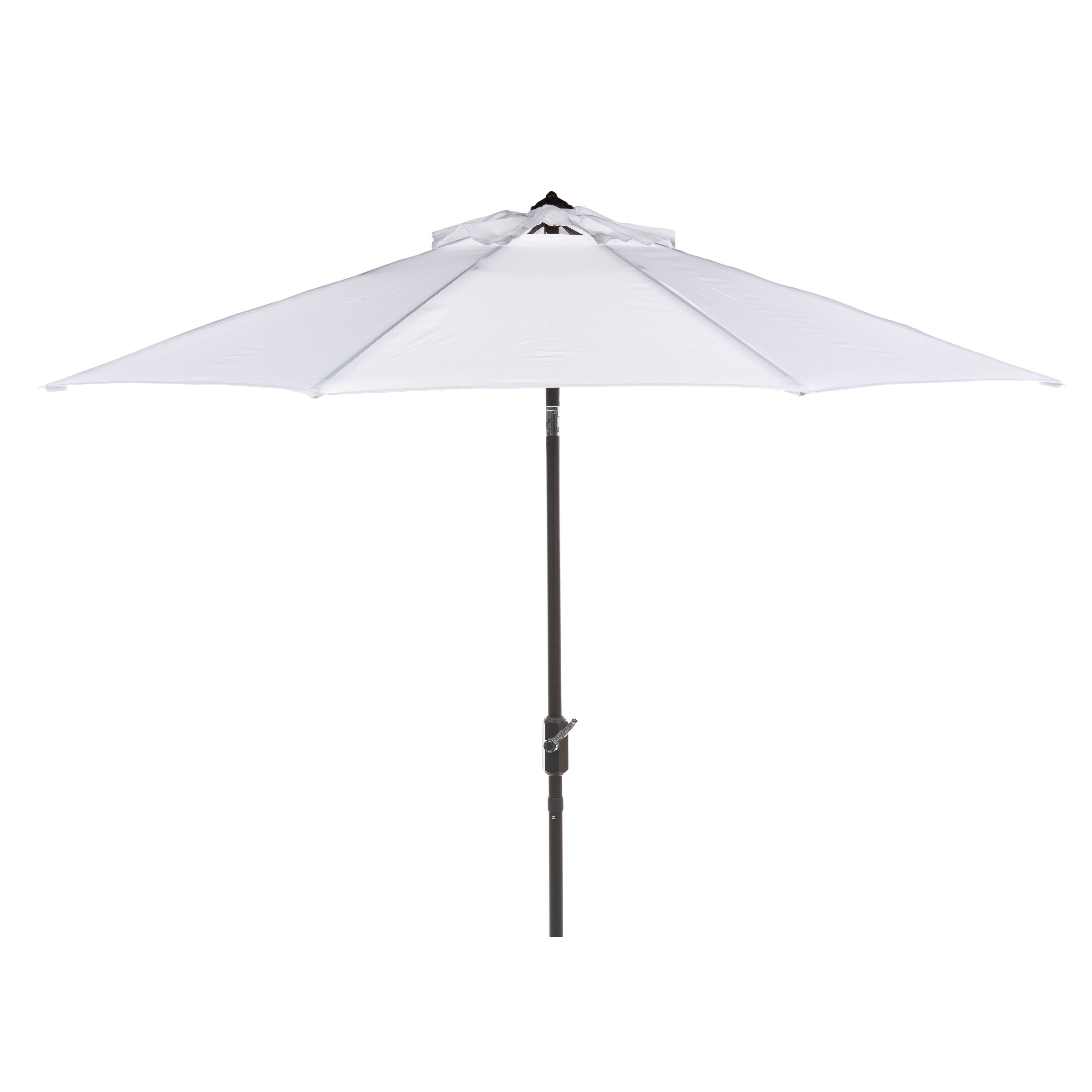 Parasol de patio inclinable et à manivelle en aluminium SAFAVIEH Rieta de 9 pieds, base non incluse