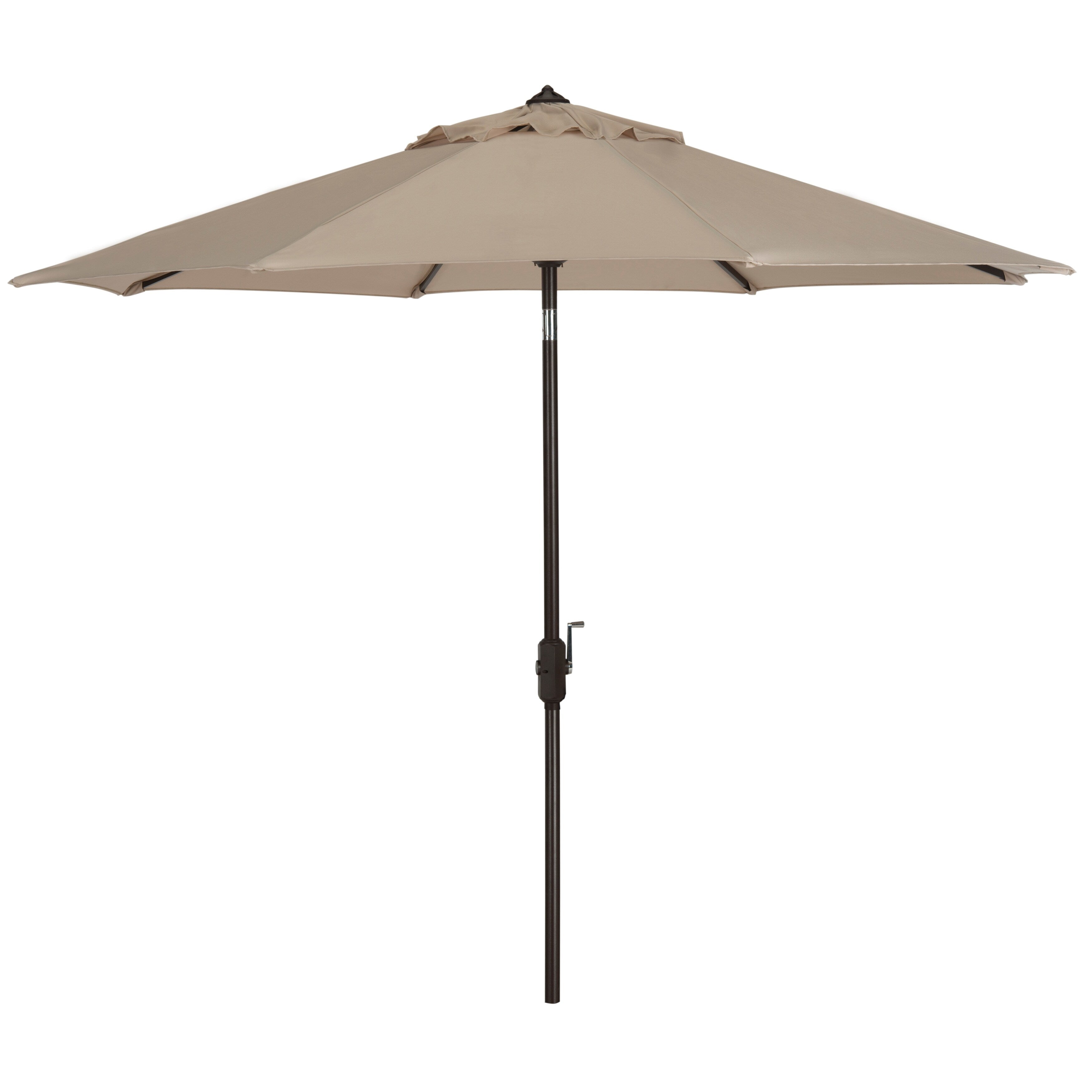 Parasol de patio inclinable et à manivelle en aluminium SAFAVIEH Rieta de 9 pieds, base non incluse