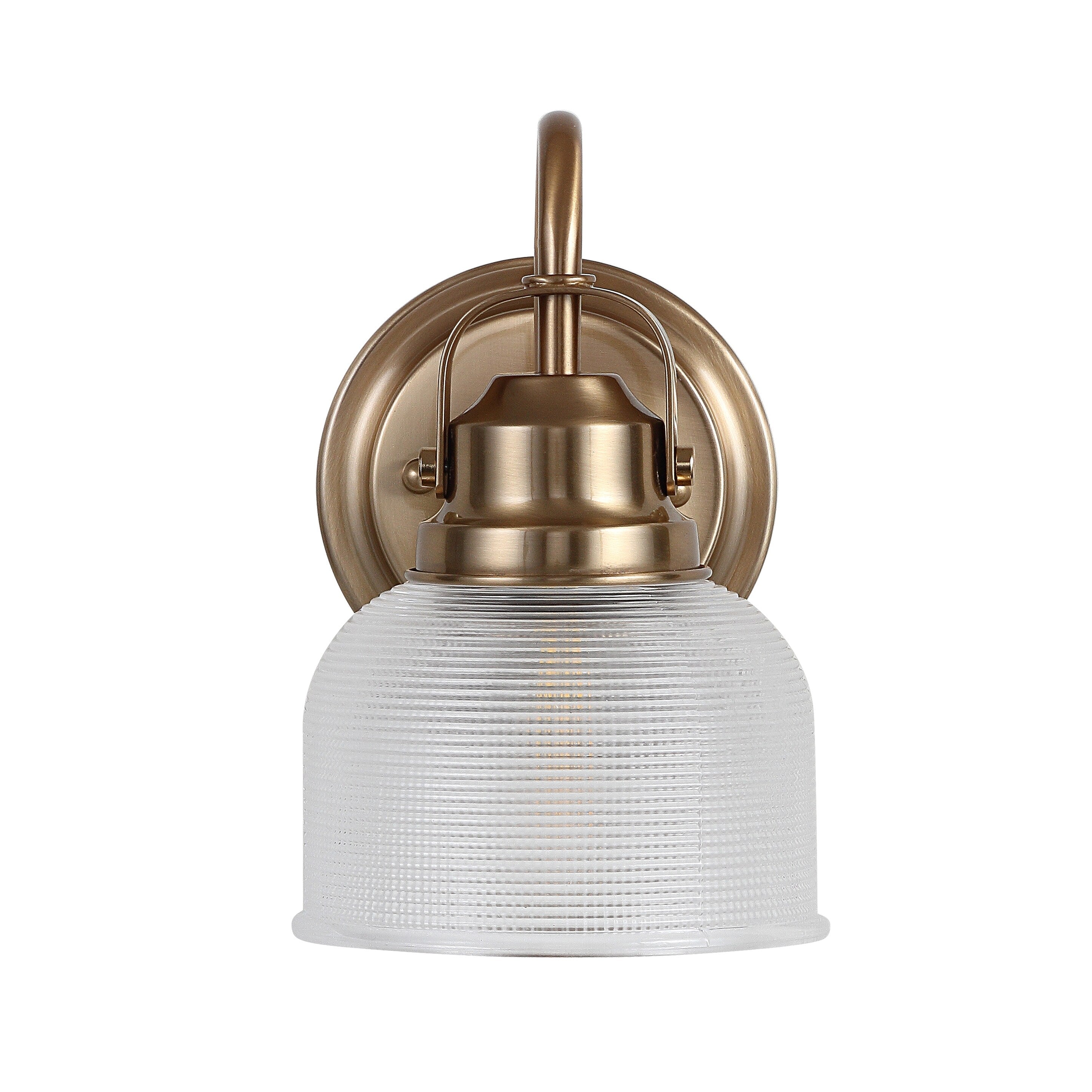 Applique de vanité à LED Shirley en métal/verre, par JONATHAN Y