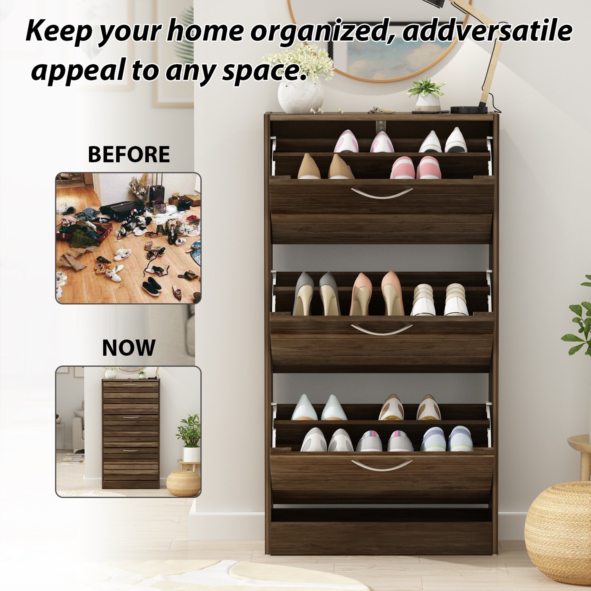 Meuble de rangement à chaussures Meuble de rangement à chaussures moderne pour couloir d'entrée