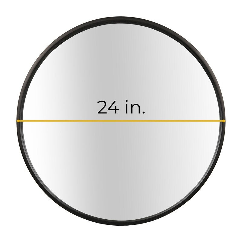 Miroir mural rond classique de style ferme avec cadre en bois