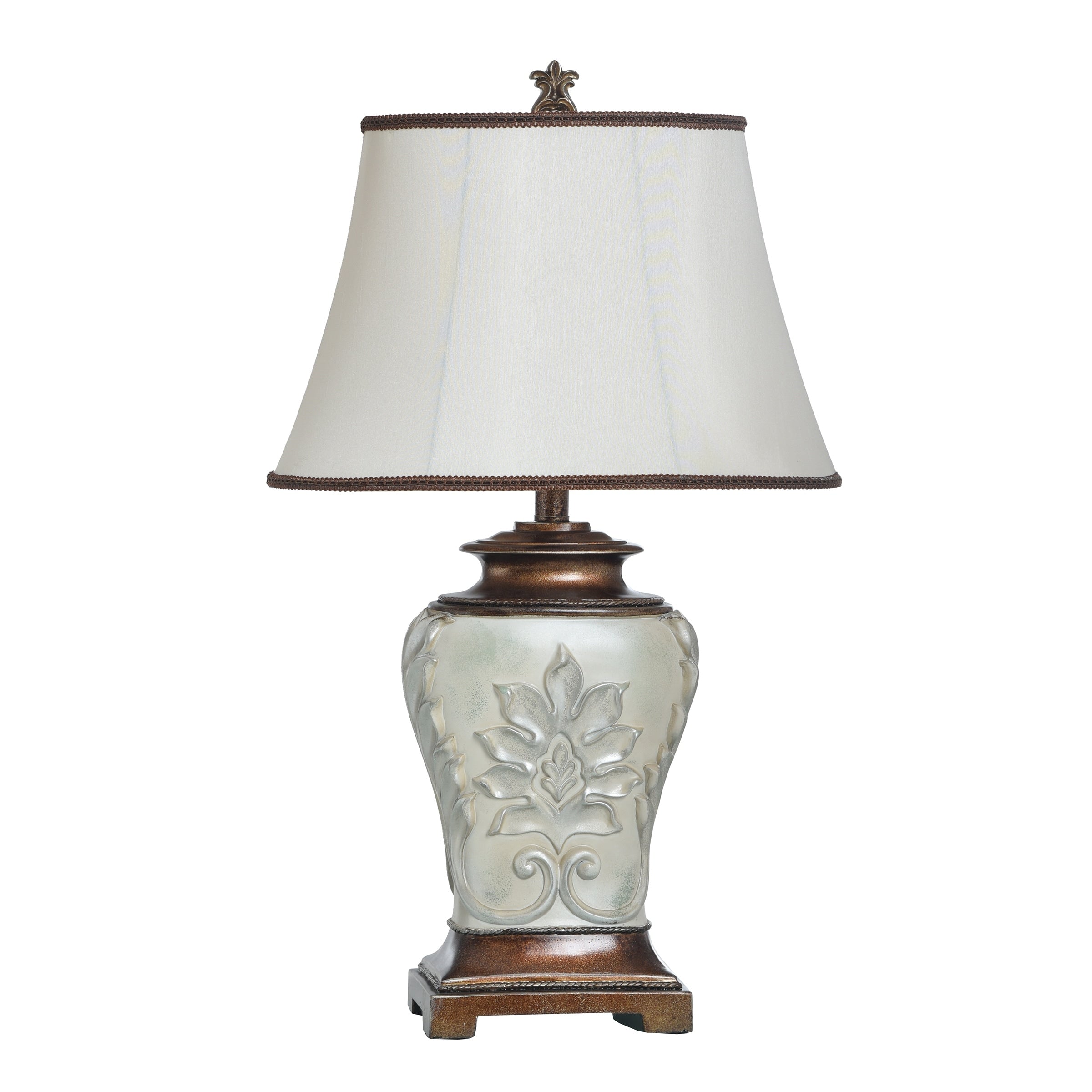 Lampe de table StyleCraft Magonia - Crème, blanc cassé avec finition dorée antique