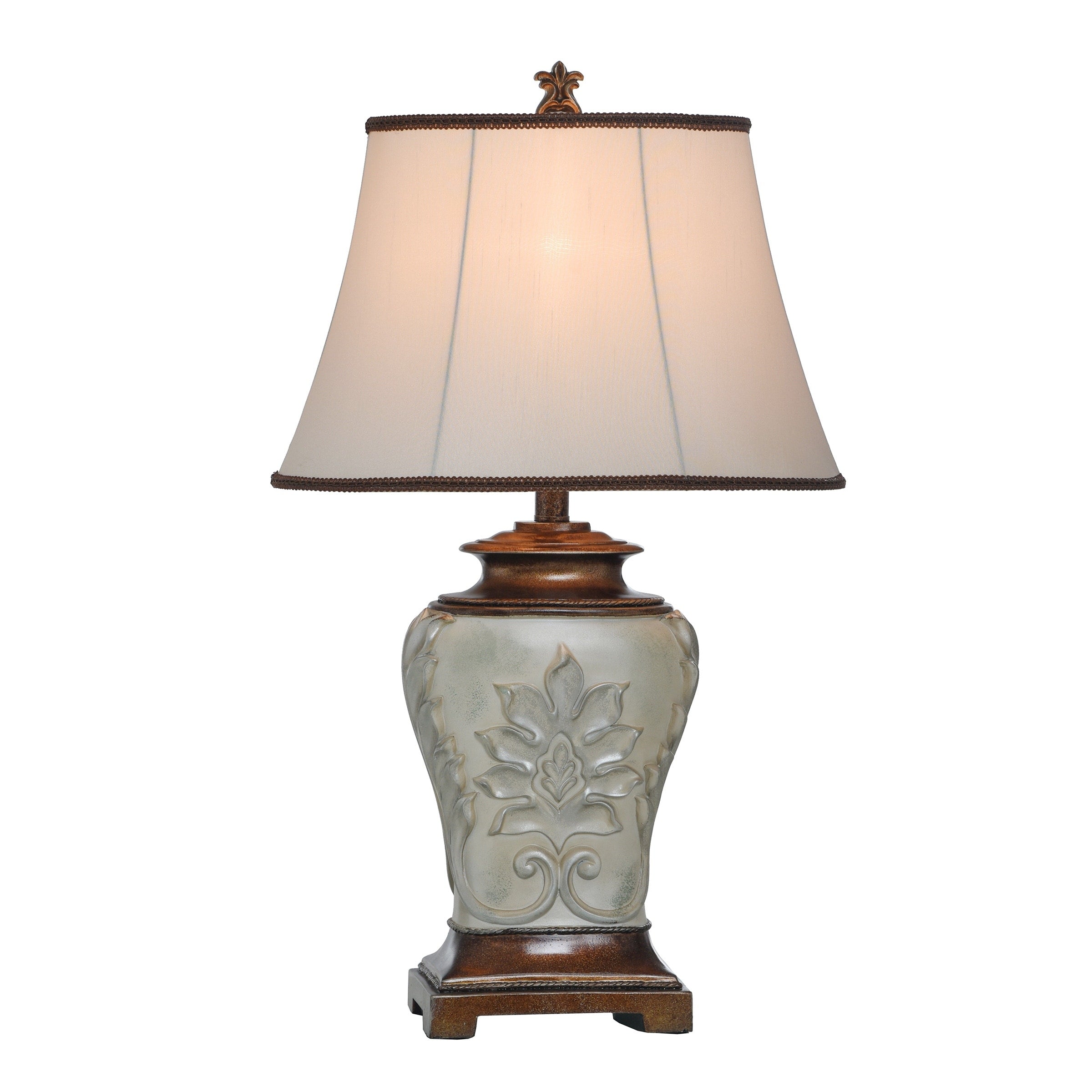 Lampe de table StyleCraft Magonia - Crème, blanc cassé avec finition dorée antique