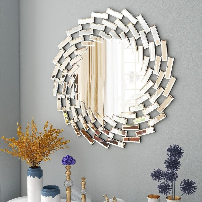 Miroir mural en forme de soleil Miroir d'appoint rond