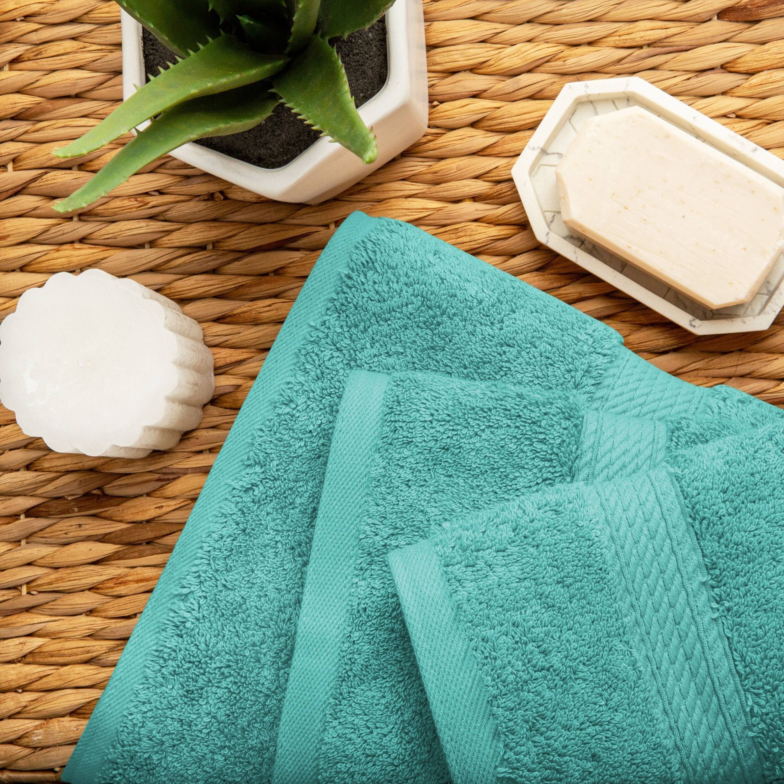 Ensemble de serviettes 3 pièces en coton égyptien épais de qualité supérieure