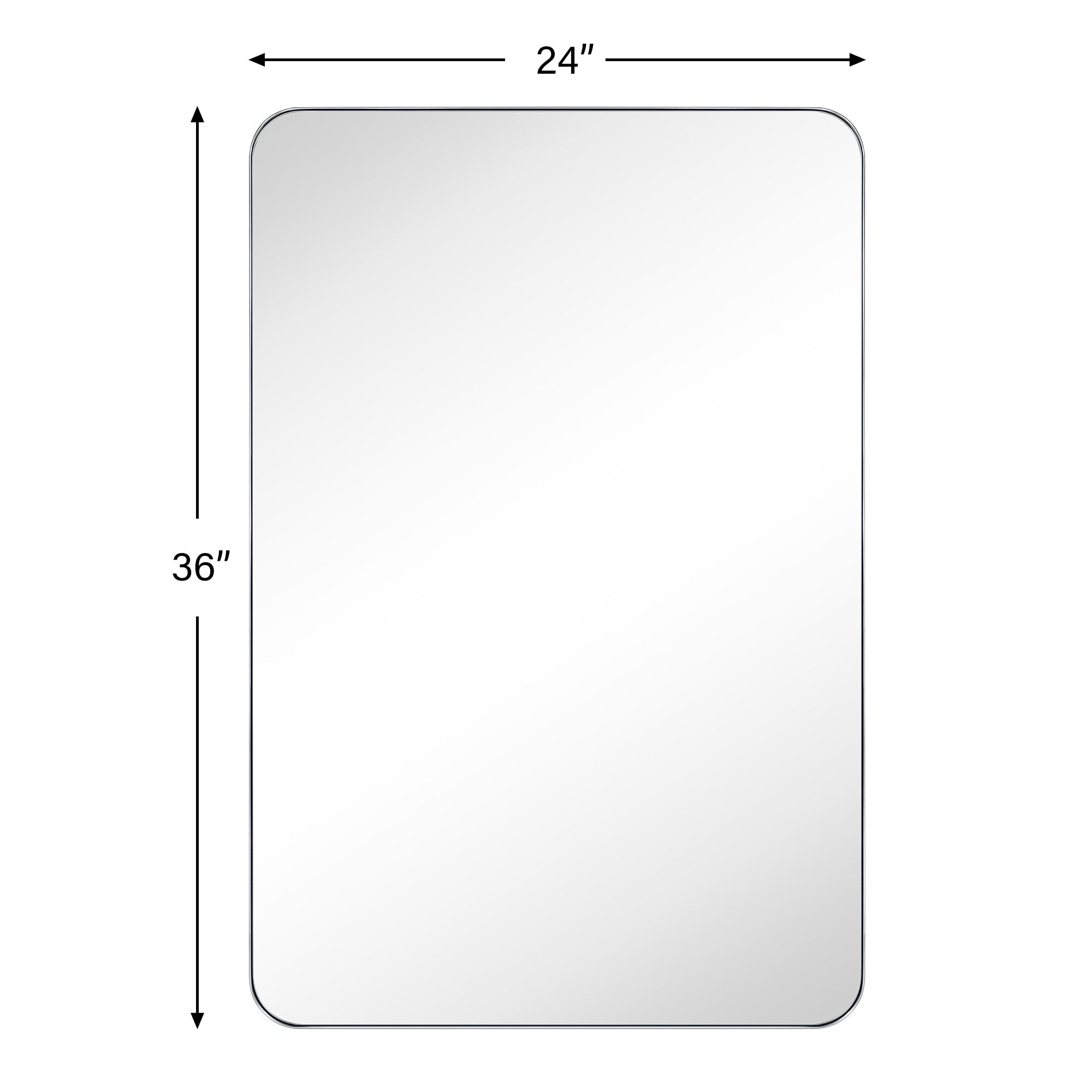 Miroir de salle de bain rectangulaire moderne et contemporain TEHOME Kengston