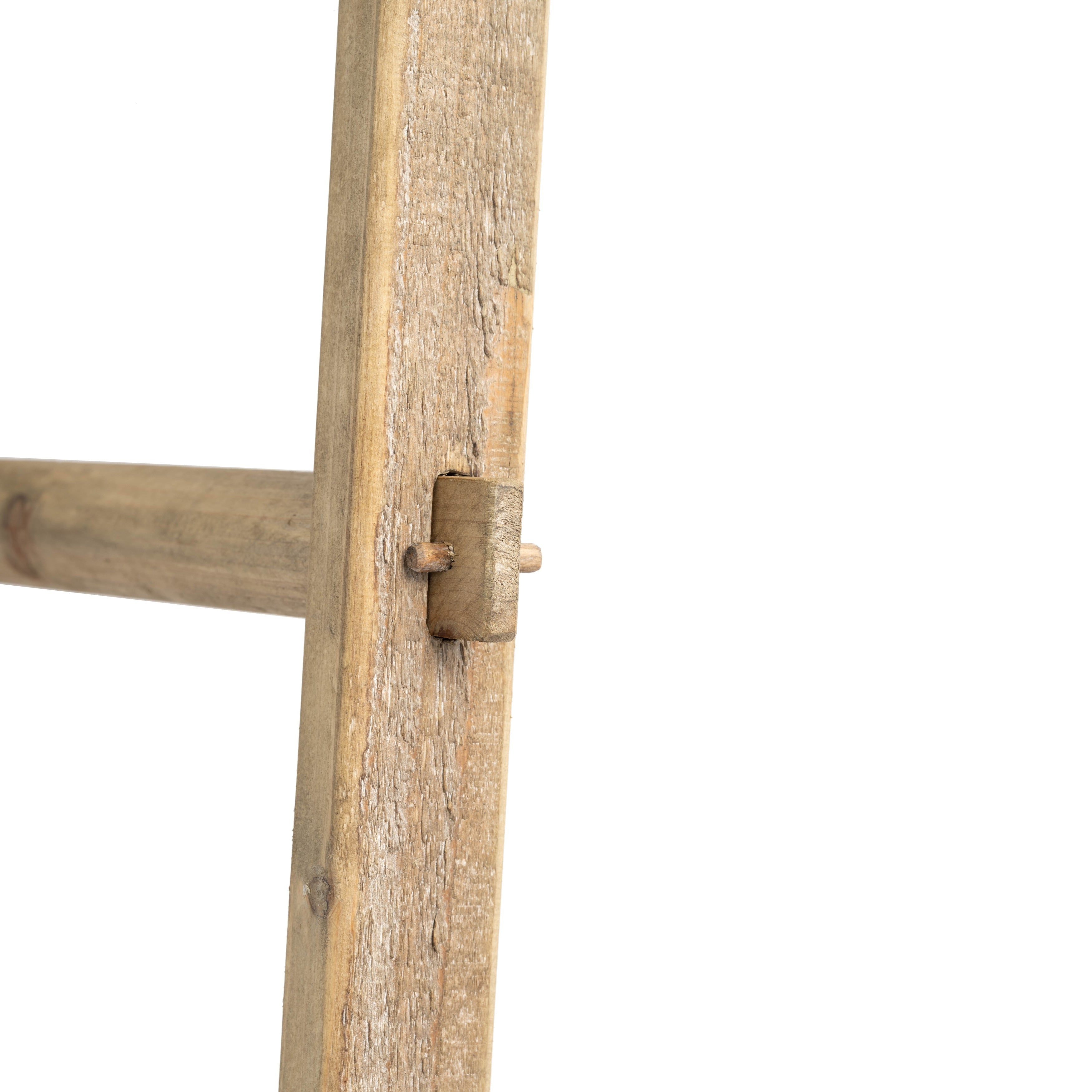 Échelle de rangement rustique Sagebrook Home de 1,8 m de haut, décorative et autoportante, pour le rangement – 48 x 5 x 193 cm