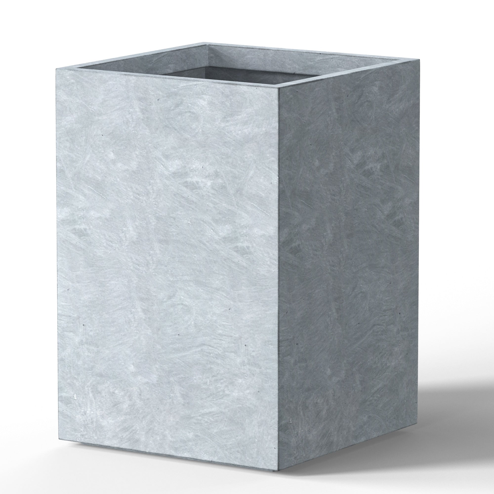 Jardinières rectangulaires en béton de grande taille / Grandes jardinières d'intérieur et d'extérieur