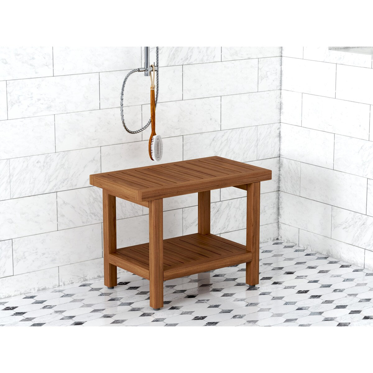 Le banc de douche en teck original pour spa