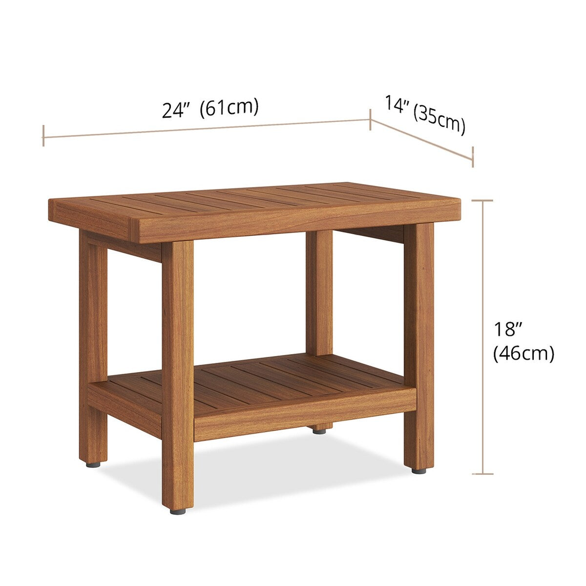 Le banc de douche en teck original pour spa