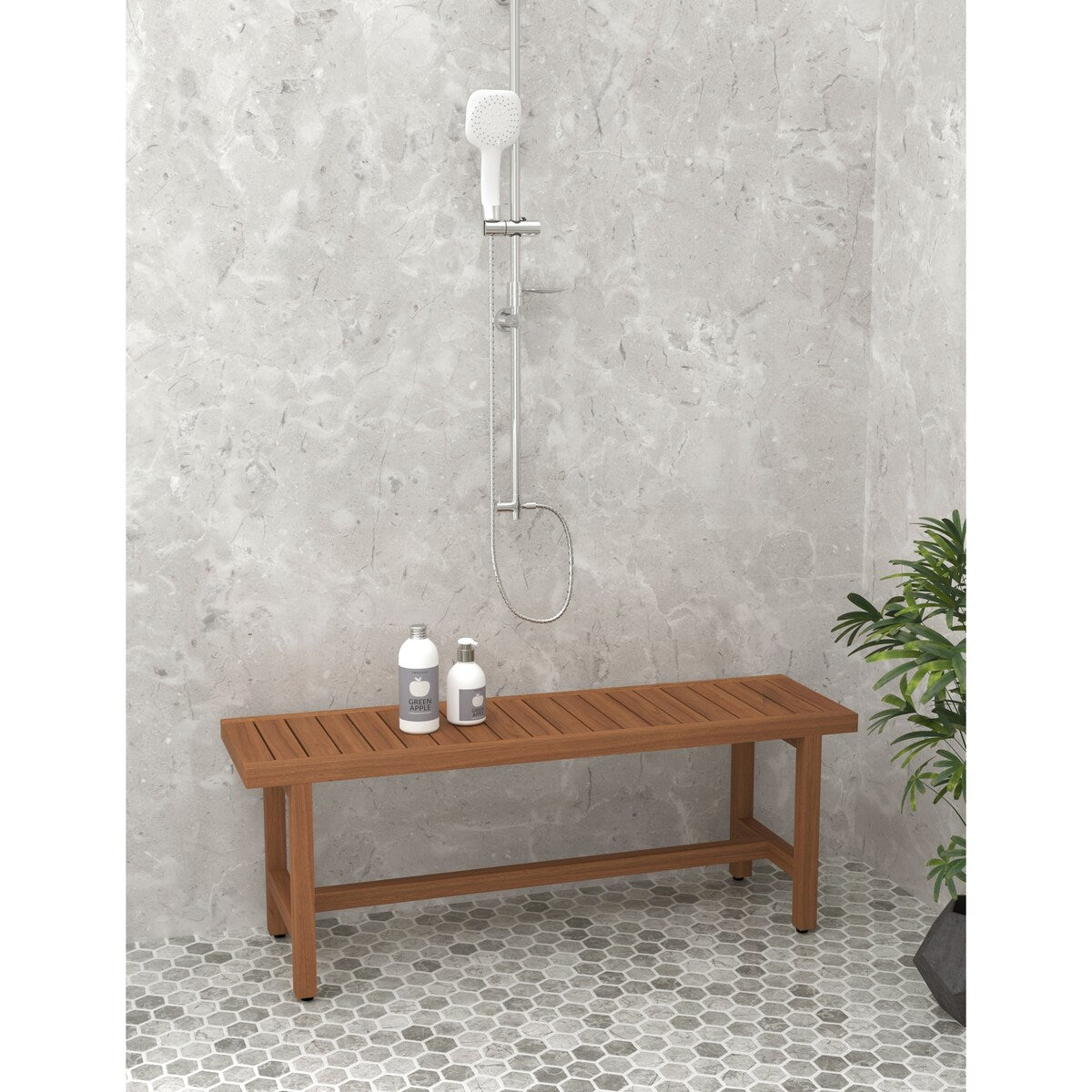 Le banc de douche en teck original pour spa