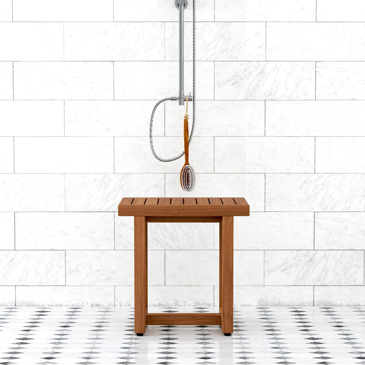 Le banc de douche en teck original pour spa