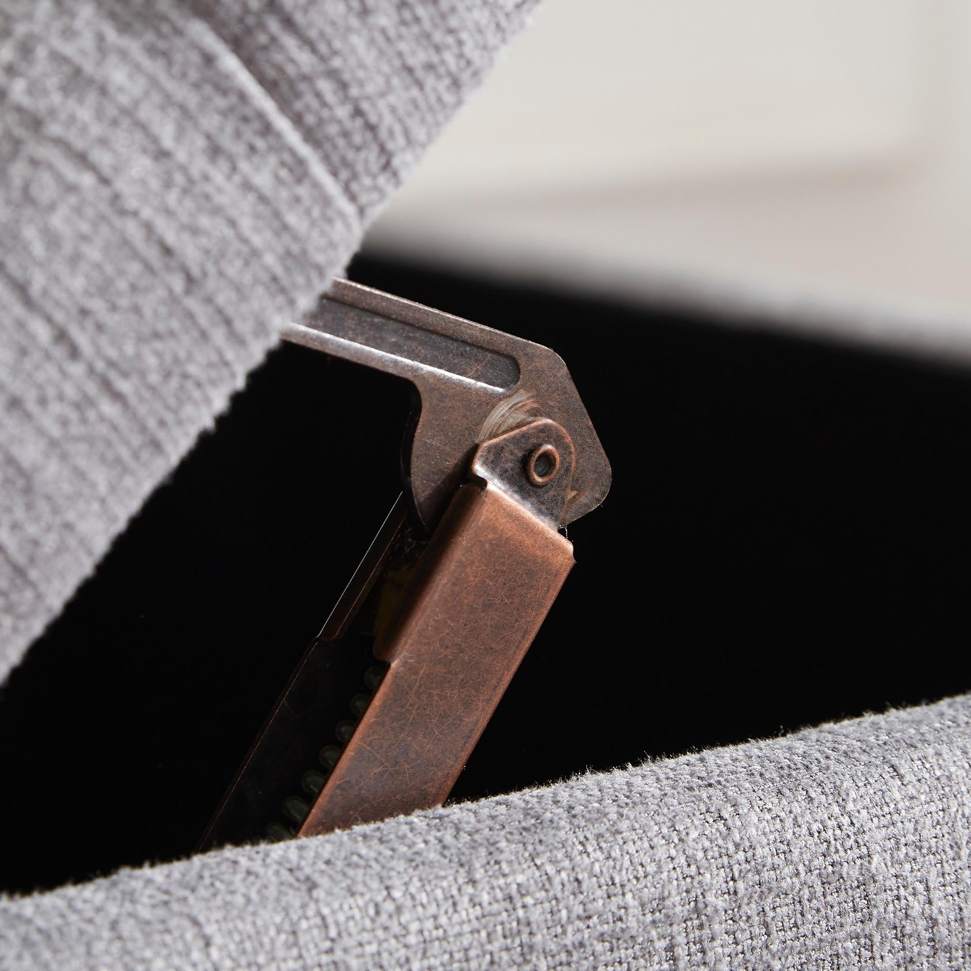 Banc ottoman de rangement capitonné, repose-pieds rectangulaire