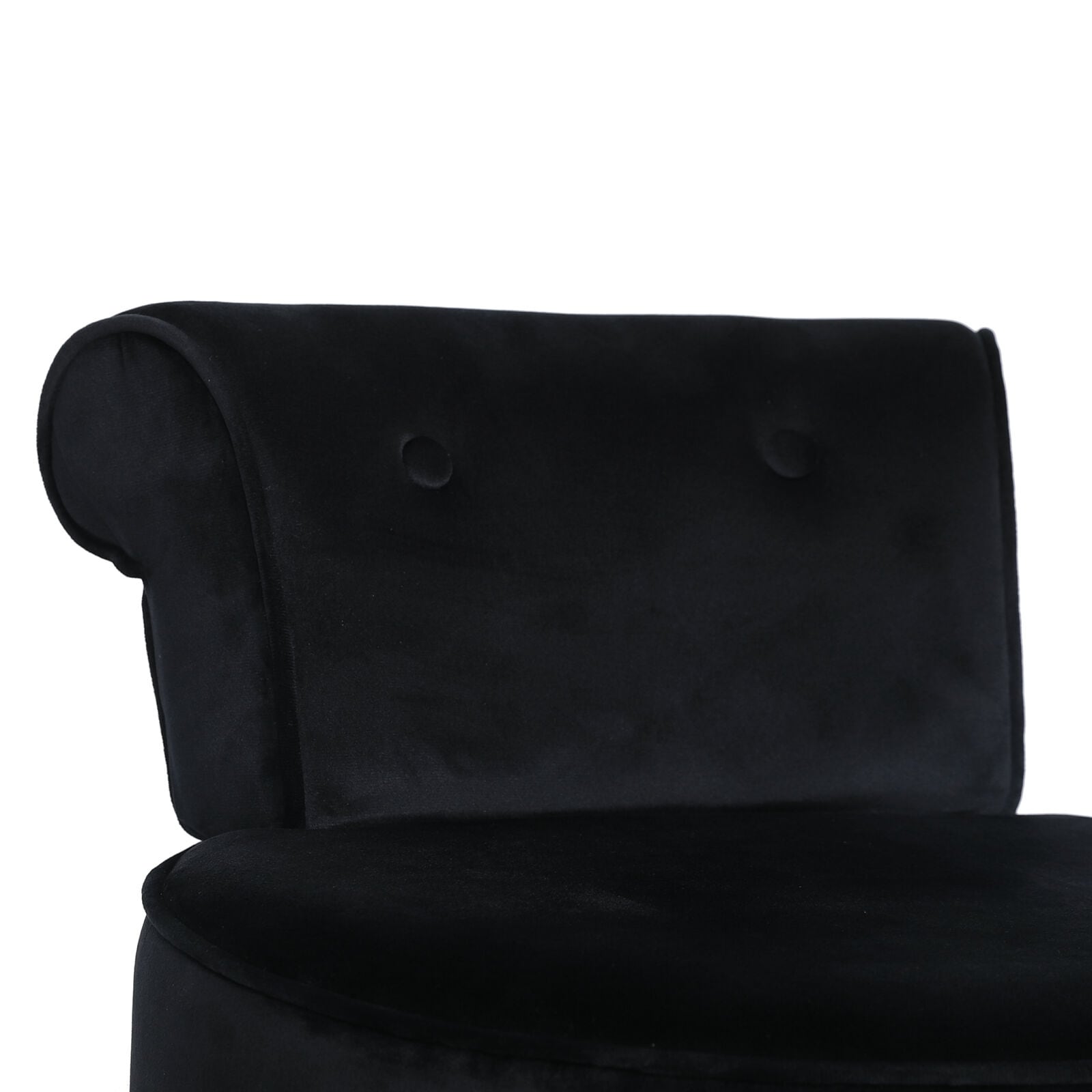 Tabouret de maquillage VEIKOUS avec dossier bas et pieds en bois - 17,3 x 15,7 x 25,1