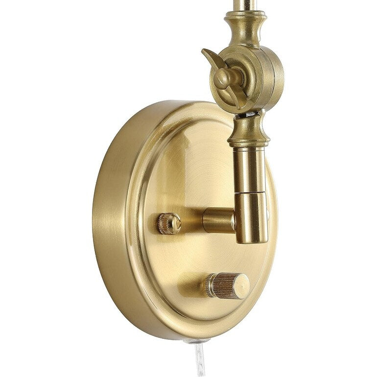 Applique murale industrielle à bras pivotant WINGBO avec abat-jour en métal, paquet de 2...