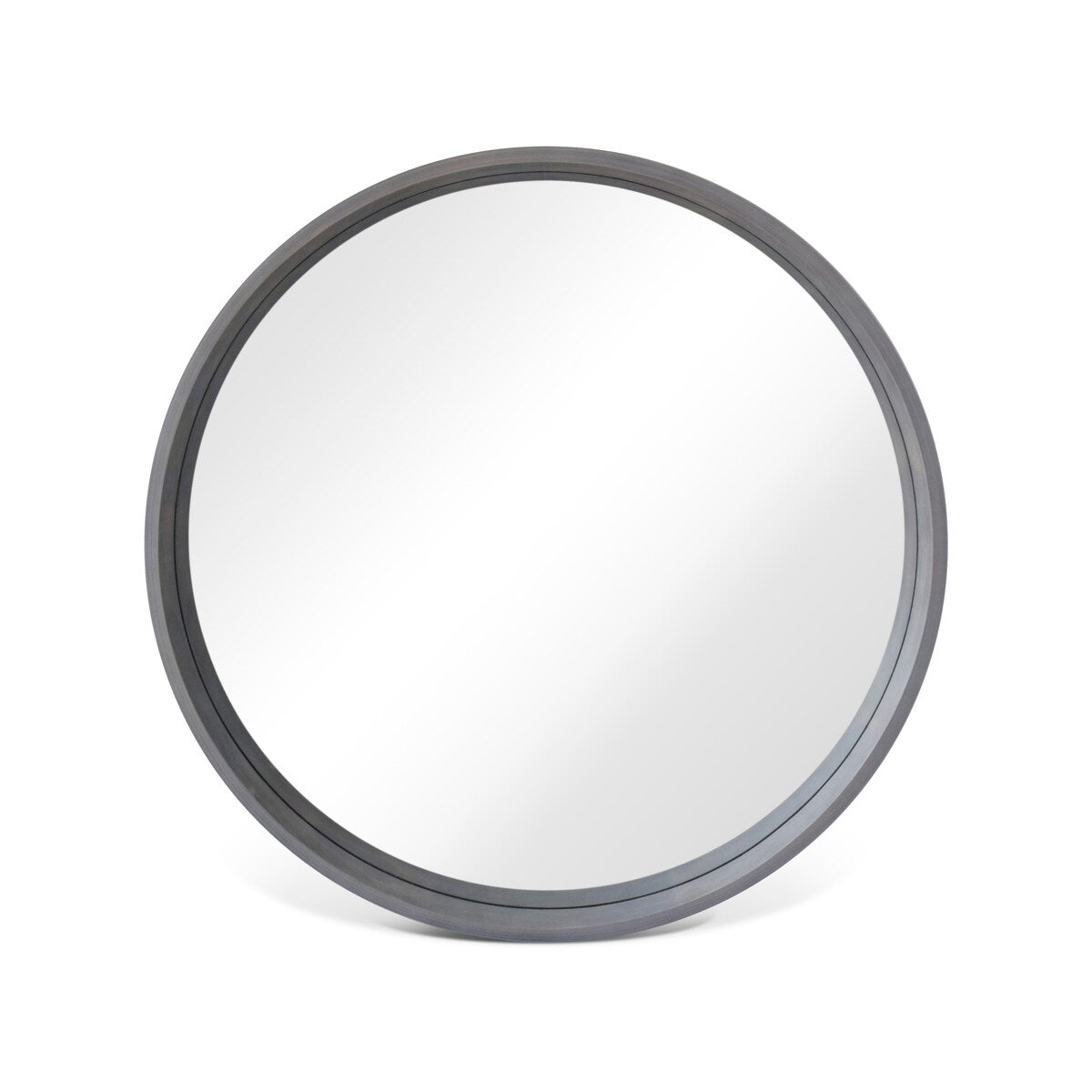 Miroir mural rond classique de style ferme avec cadre en bois