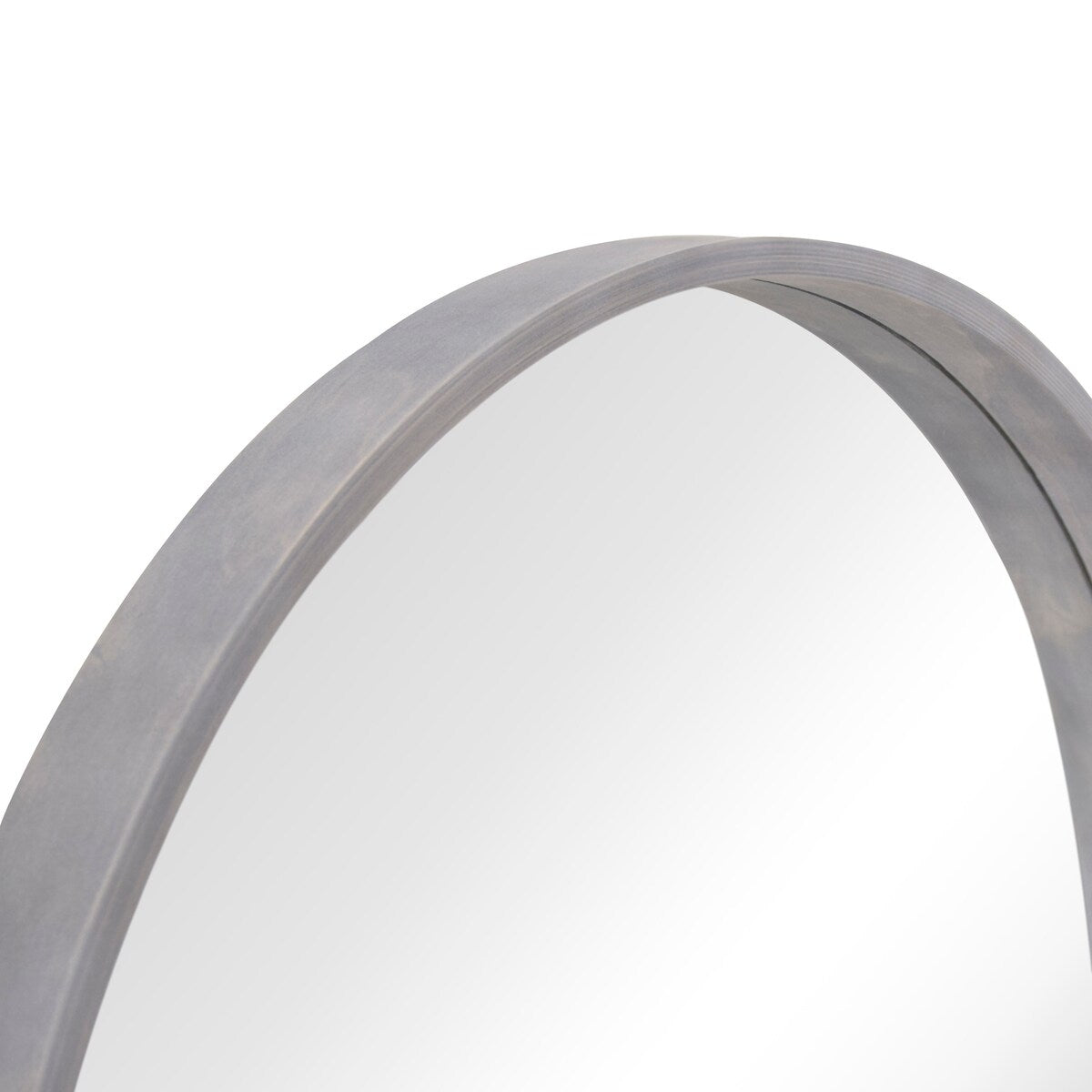 Miroir mural rond classique de style ferme avec cadre en bois