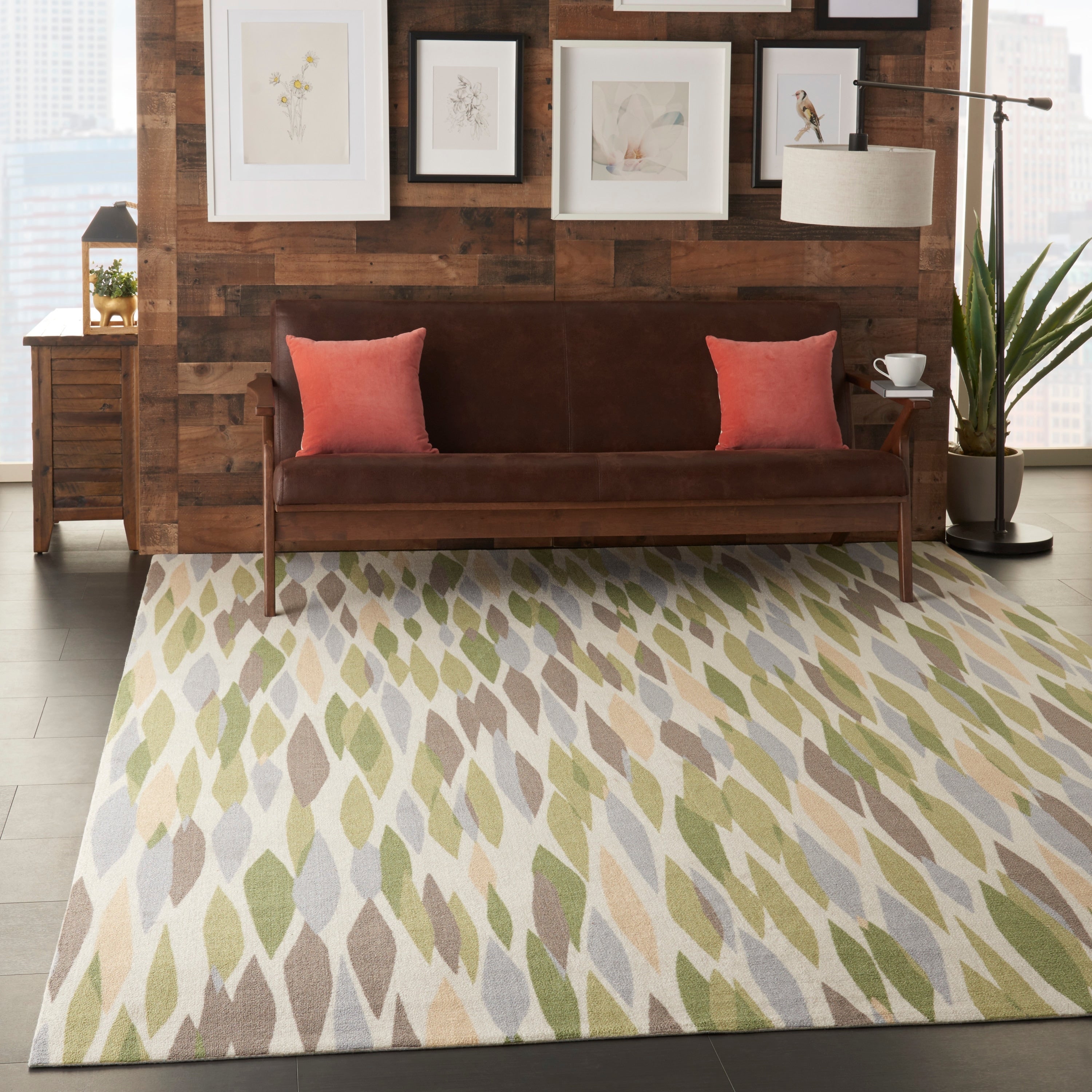 Tapis d'intérieur et d'extérieur moderne et abstrait Waverly Sun N' Shade