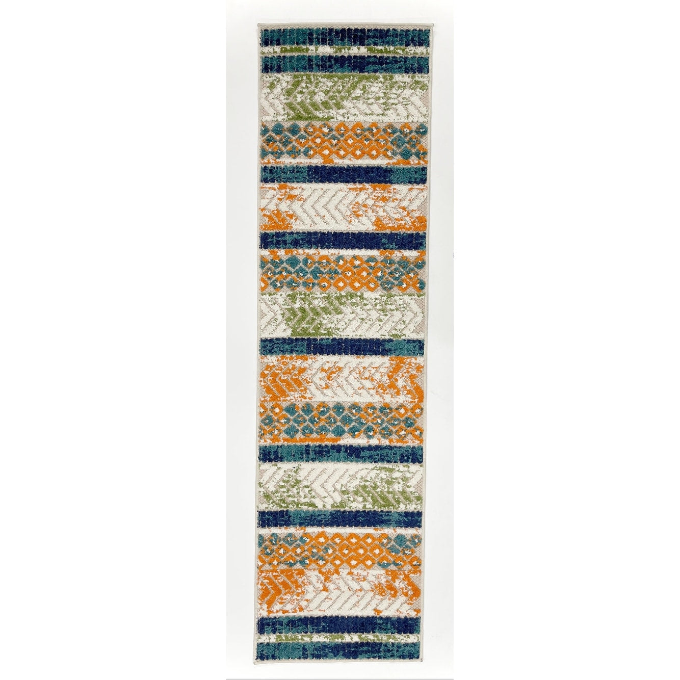 Tapis géométrique d'intérieur/extérieur vieilli World Rug Gallery