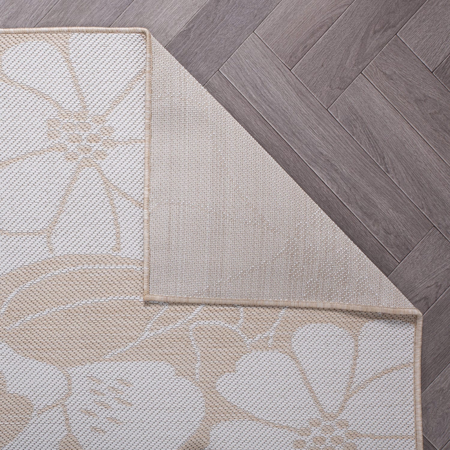 Tapis d'intérieur/extérieur texturé à motif floral moderne World Rug Gallery