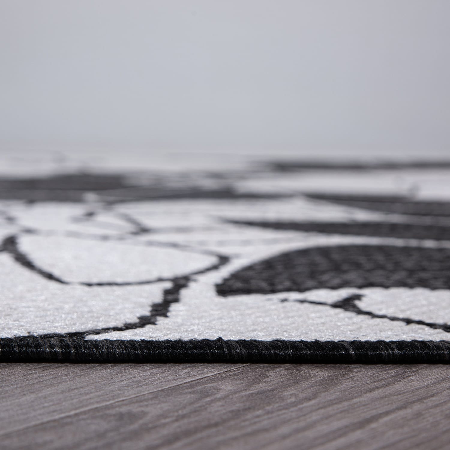 Tapis d'intérieur/extérieur texturé à motif floral moderne World Rug Gallery