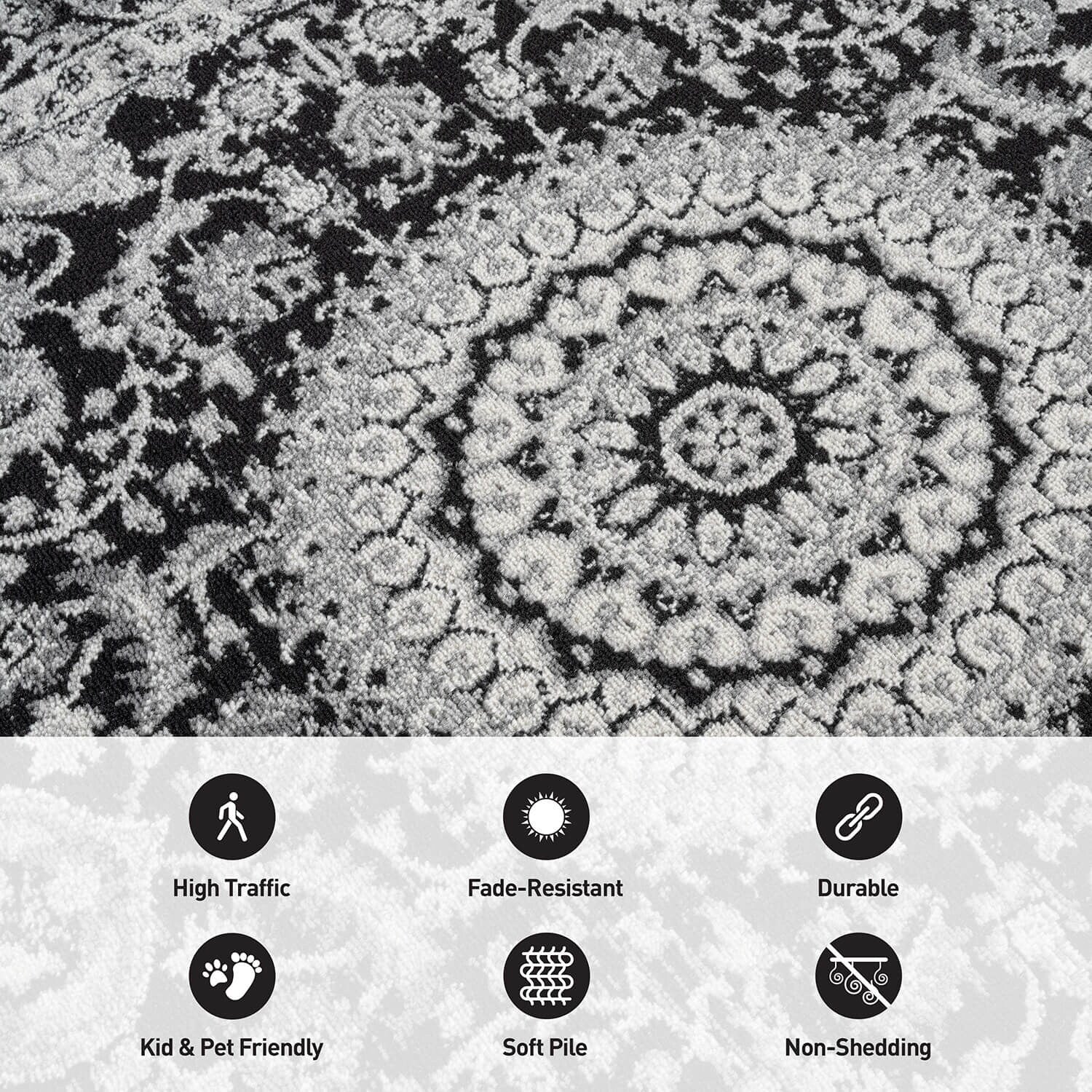 Tapis médaillon oriental traditionnel de la World Rug Gallery