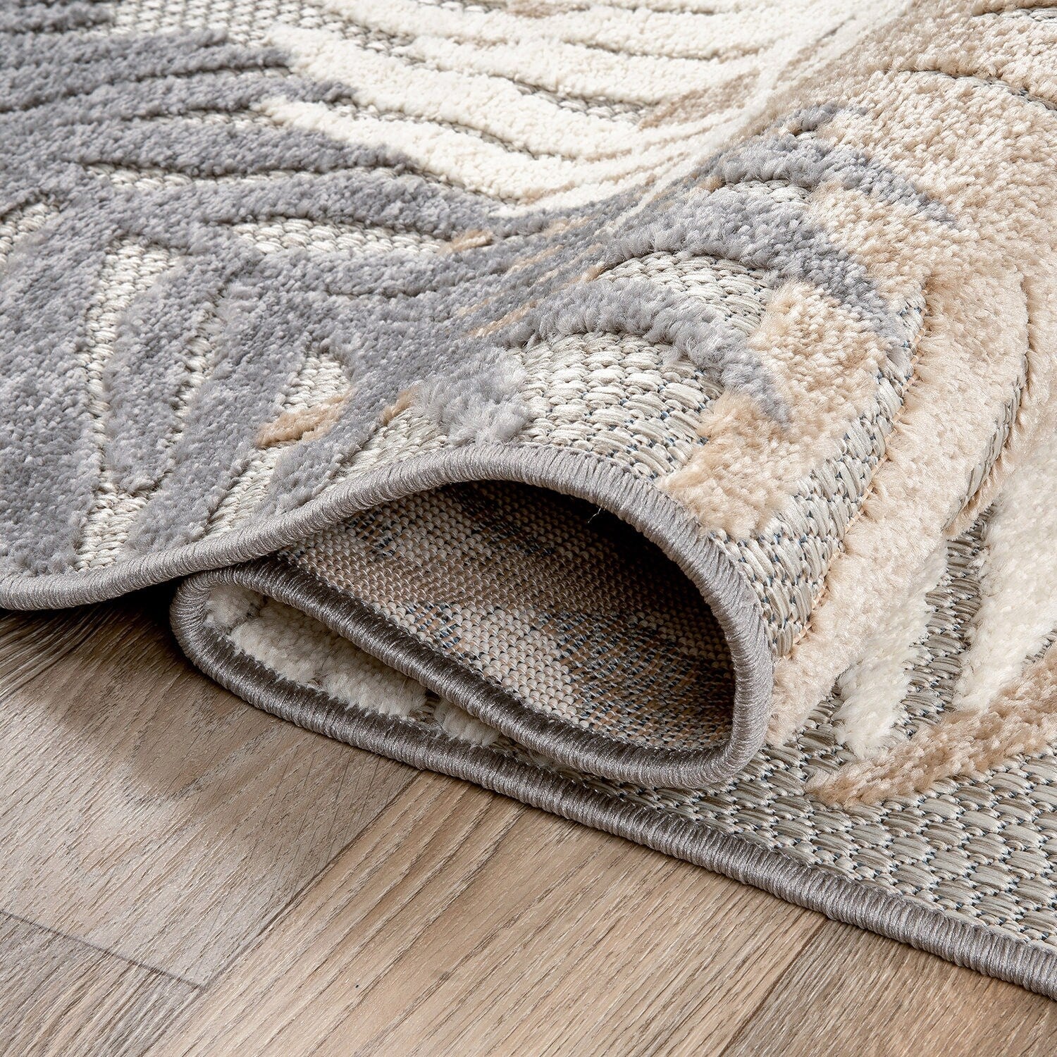 Tapis d'intérieur/extérieur moderne à motif floral tropical World Rug Gallery