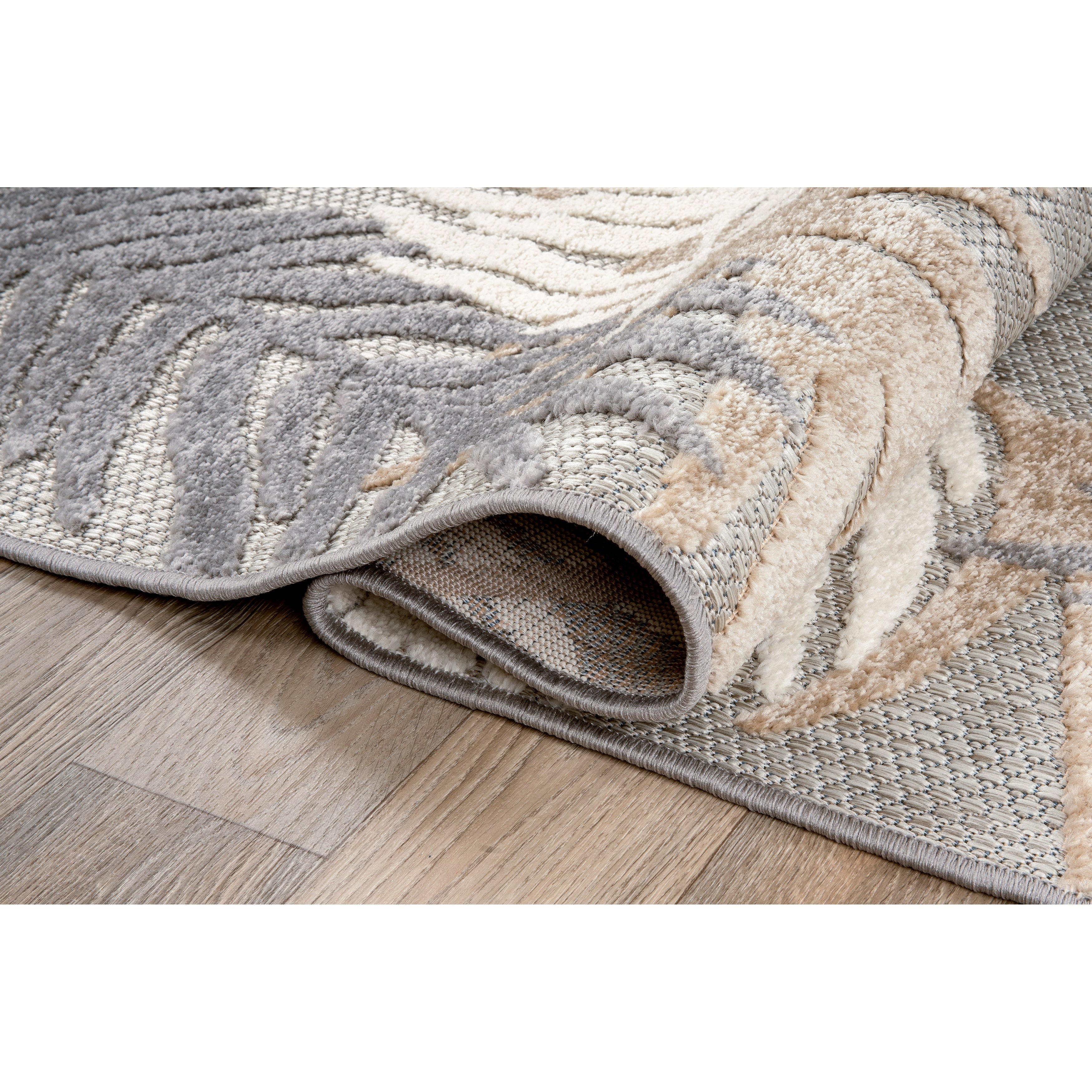 Tapis d'intérieur/extérieur moderne à motif floral tropical World Rug Gallery