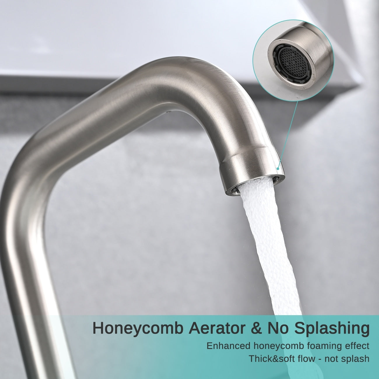 Robinet de lavabo de salle de bain de luxe YASINU de 8 pouces avec bonde escamotable