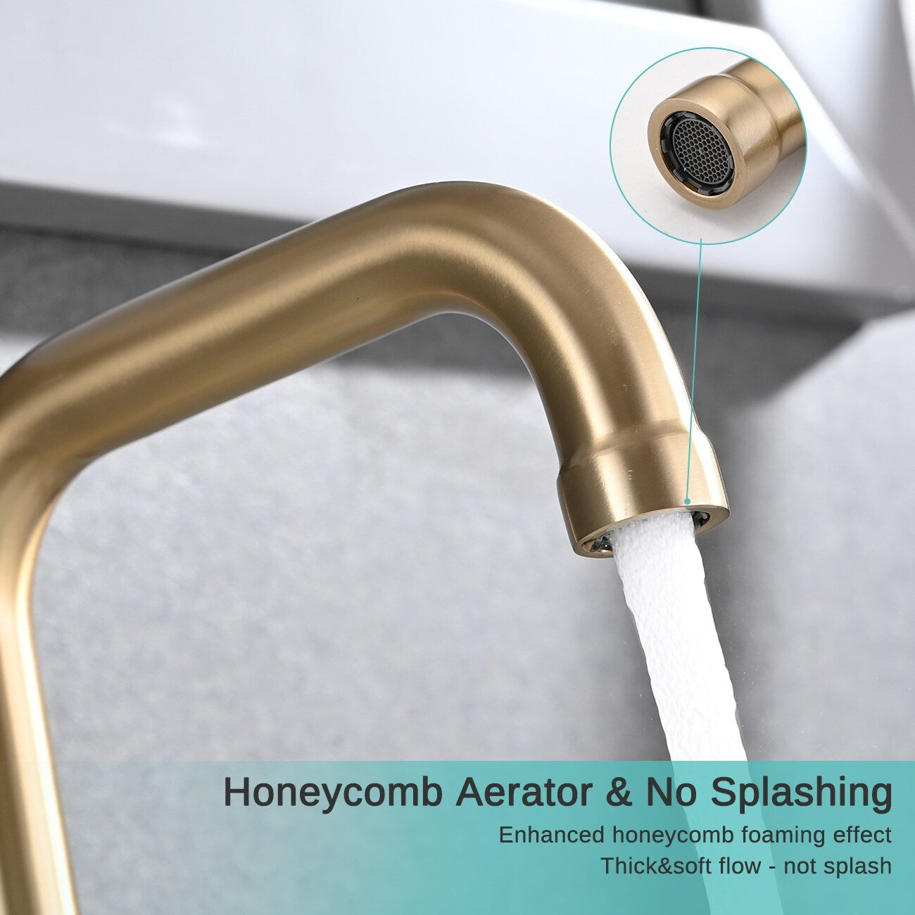 Robinet de lavabo de salle de bain de luxe YASINU de 8 pouces avec bonde escamotable