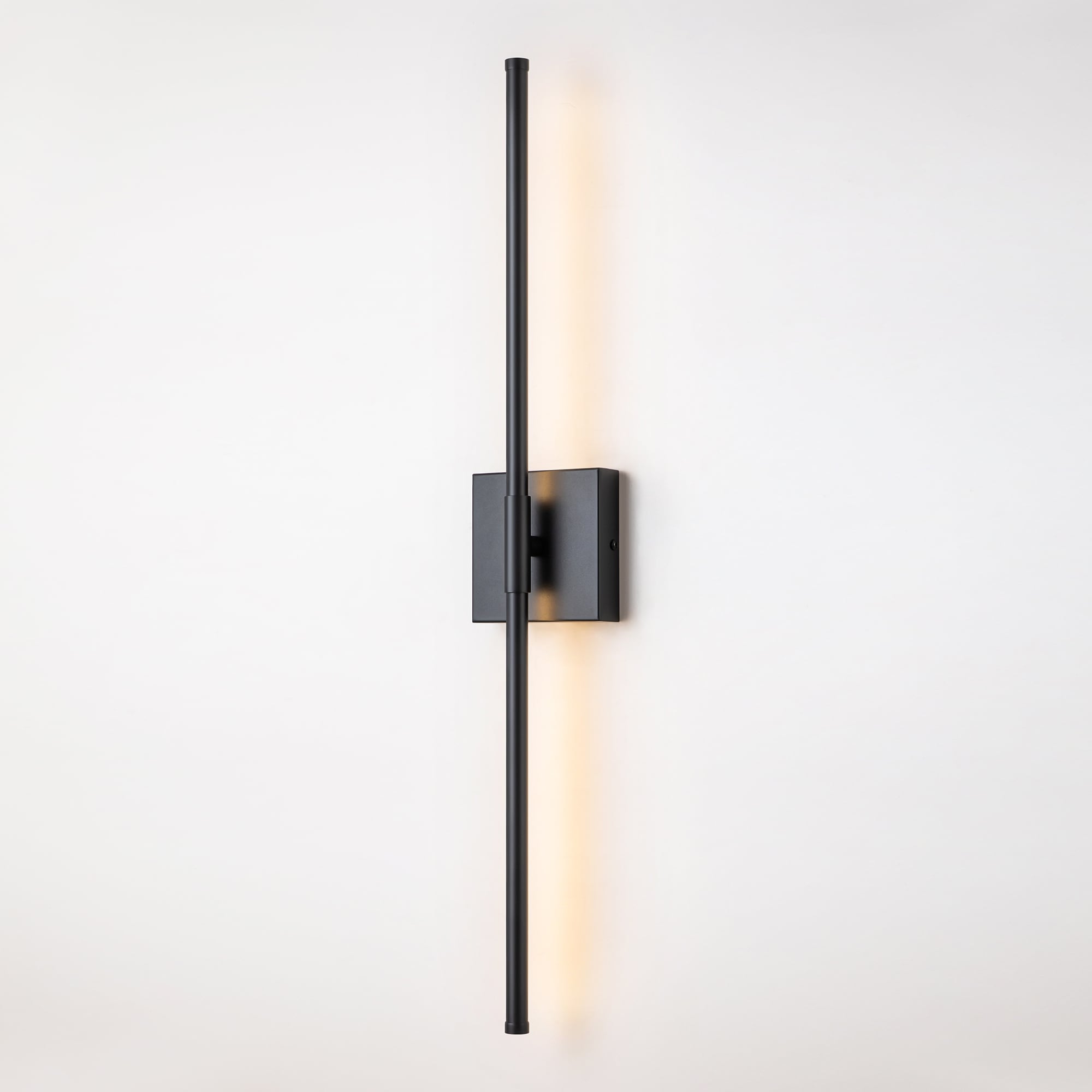 Applique murale linéaire moderne à 1 ampoule, noire/dorée/nickel, à LED, à intensité variable, pour salle de bain