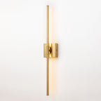 Applique murale linéaire moderne à 1 ampoule, noire/dorée/nickel, à LED, à intensité variable, pour salle de bain