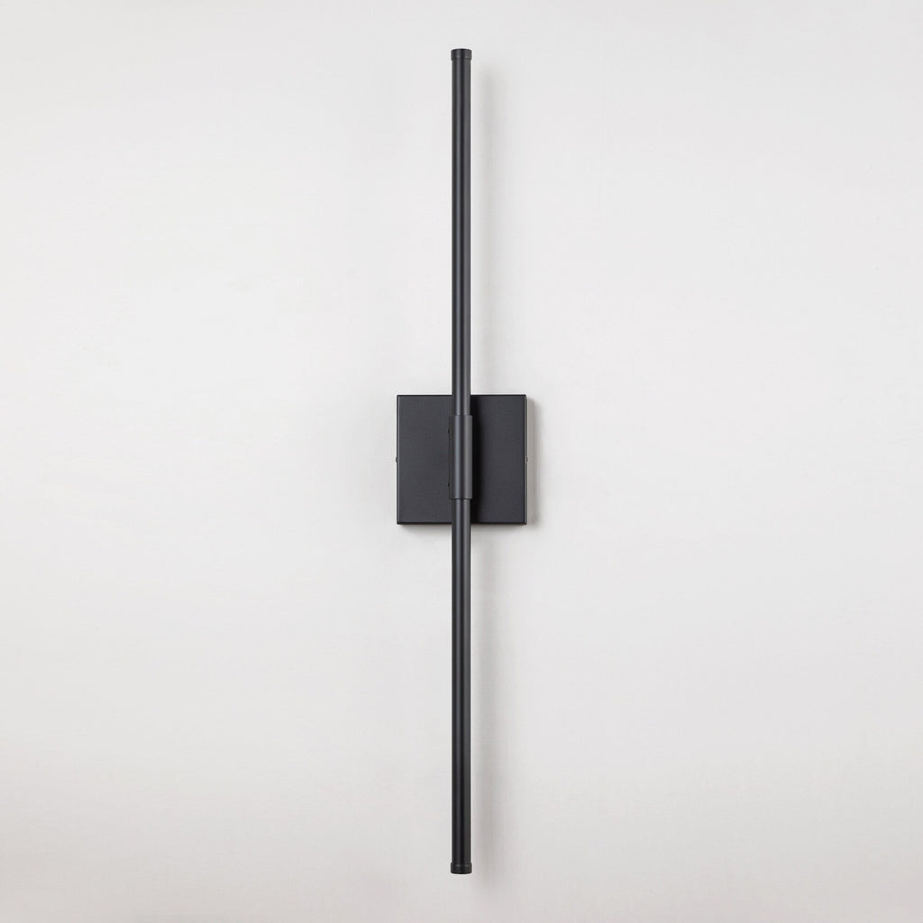 Applique murale linéaire moderne à 1 ampoule, noire/dorée/nickel, à LED, à intensité variable, pour salle de bain