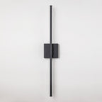 Applique murale linéaire moderne à 1 ampoule, noire/dorée/nickel, à LED, à intensité variable, pour salle de bain