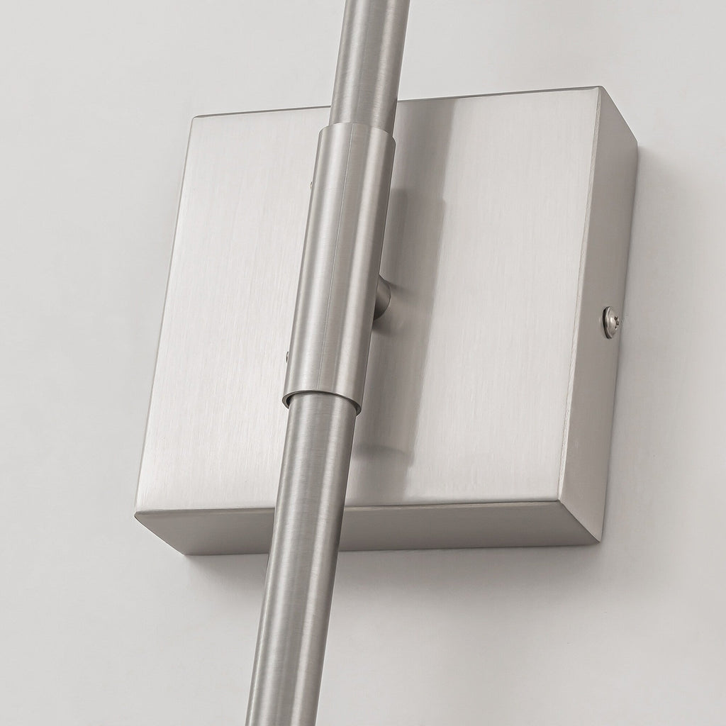 Applique murale linéaire moderne à 1 ampoule, noire/dorée/nickel, à LED, à intensité variable, pour salle de bain