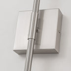 Applique murale linéaire moderne à 1 ampoule, noire/dorée/nickel, à LED, à intensité variable, pour salle de bain