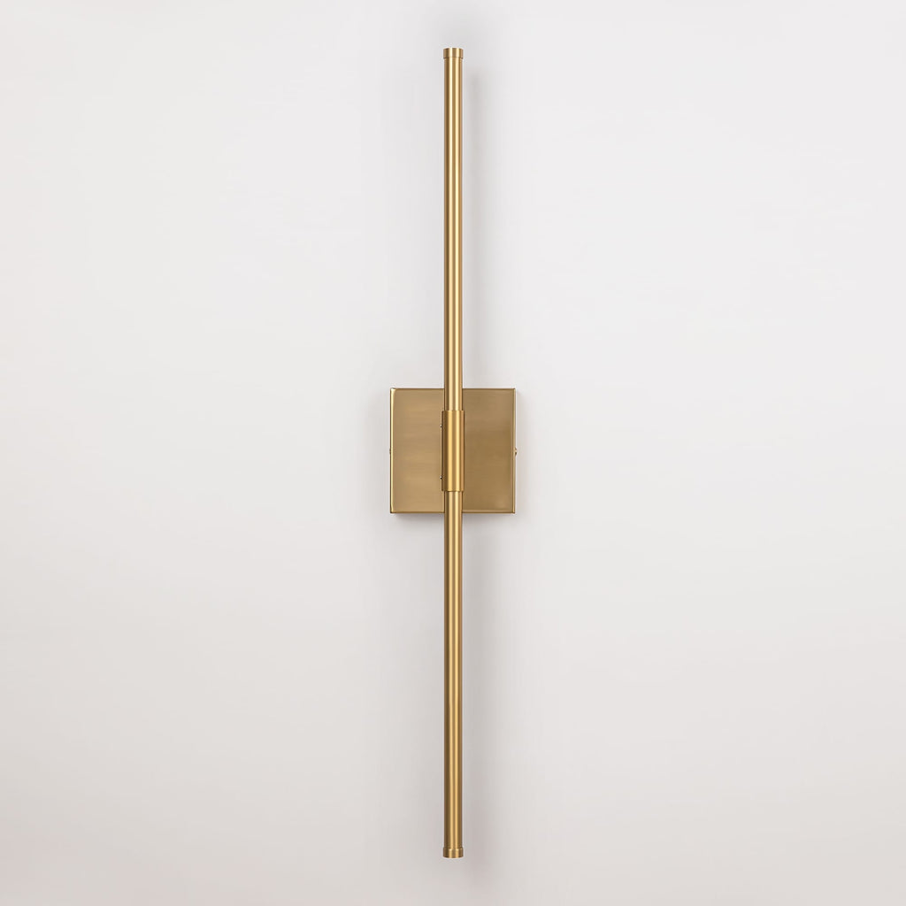 Applique murale linéaire moderne à 1 ampoule, noire/dorée/nickel, à LED, à intensité variable, pour salle de bain