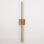 Applique murale linéaire moderne à 1 ampoule, noire/dorée/nickel, à LED, à intensité variable, pour salle de bain