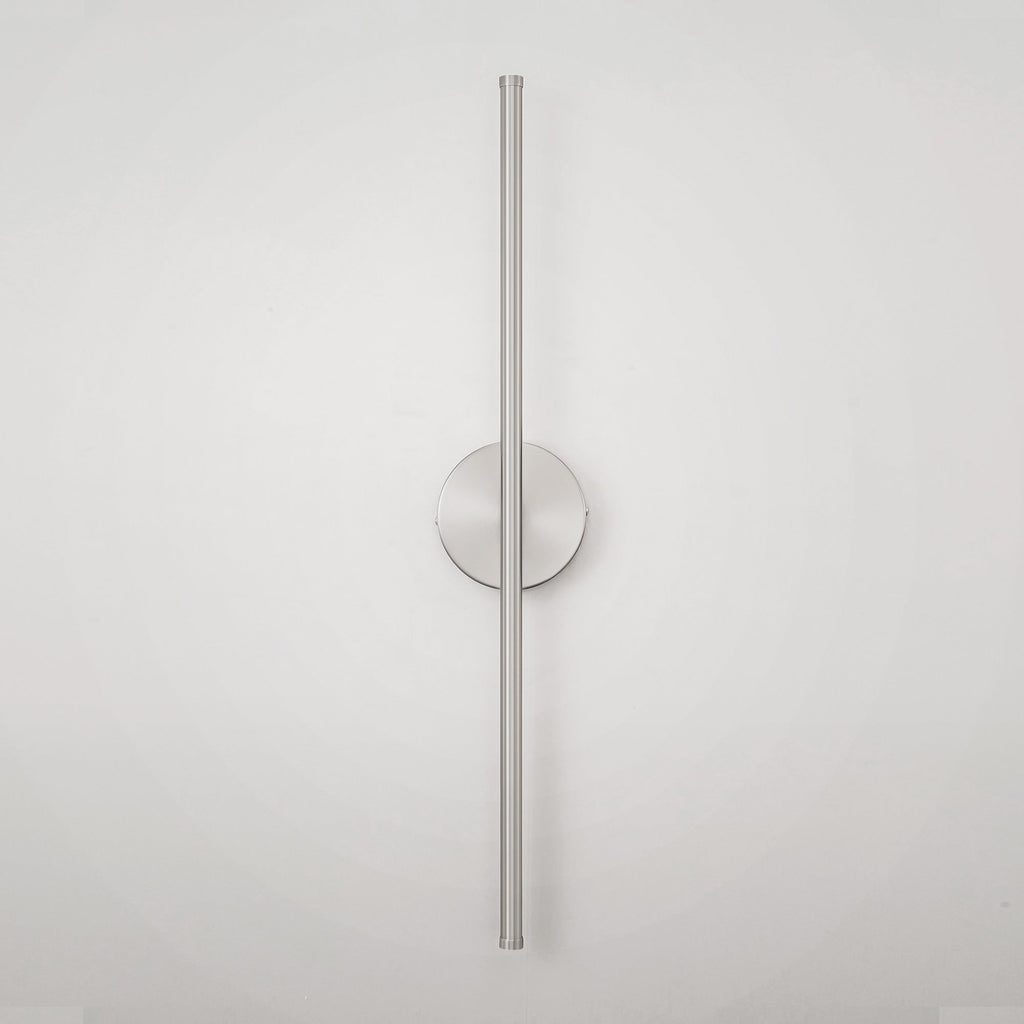 Applique murale linéaire moderne à 1 ampoule, noire/dorée/nickel, à LED, à intensité variable, pour salle de bain